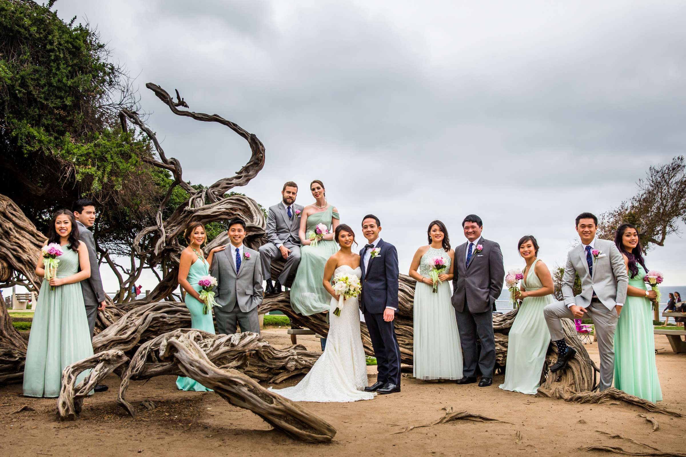 Bridal Party at La Valencia Wedding coordinated by SD Weddings by Gina, Lisa and Andrew Wedding Photo #5 by True Photography