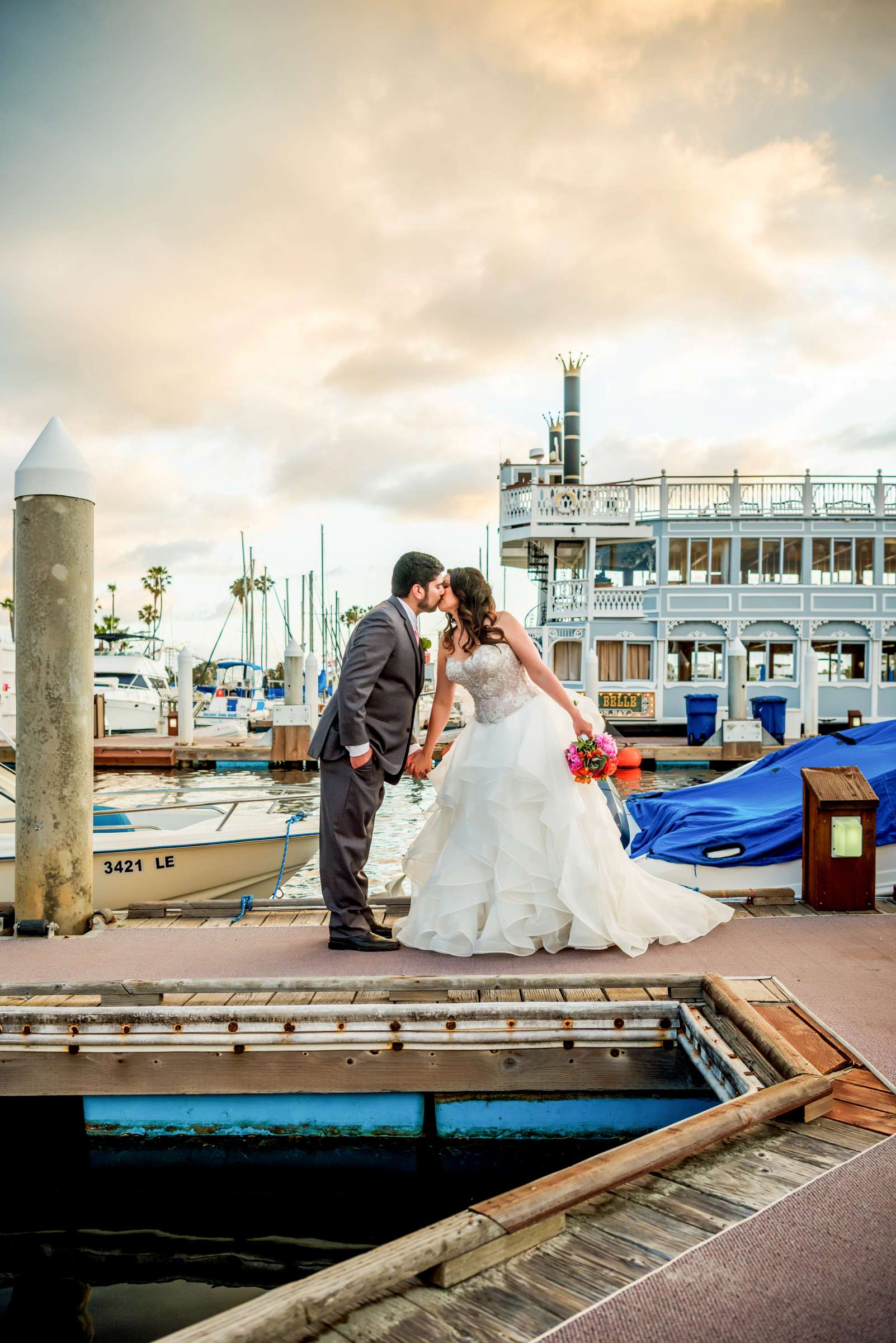 Boat Wedding at Bahia Hotel Wedding coordinated by A Hundred Hearts, Tiffany and Adam Wedding Photo #1 by True Photography