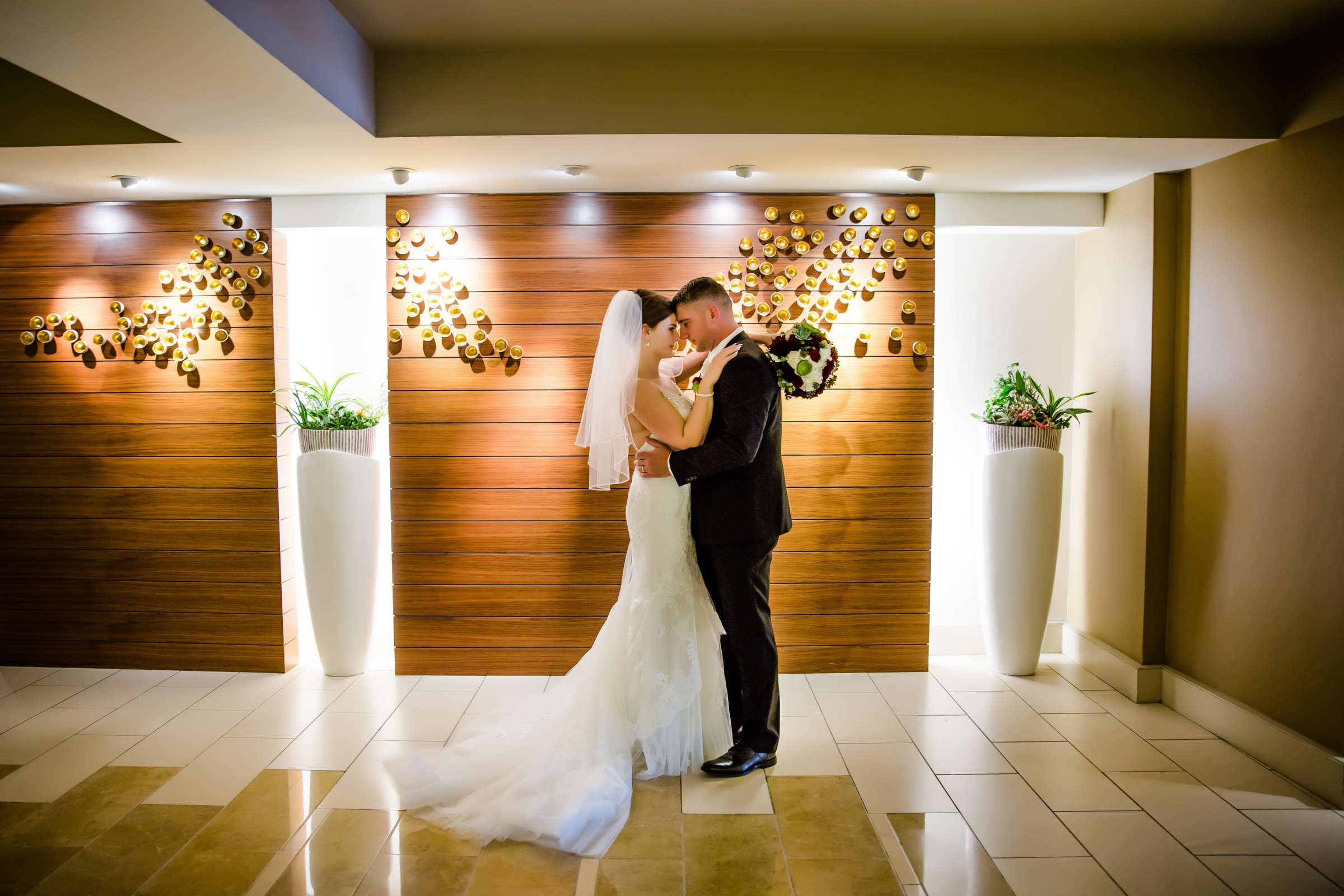contemporary photo, Romantic moment at Marriott Marquis San Diego Marina Wedding, Marion and Geno Wedding Photo #1 by True Photography