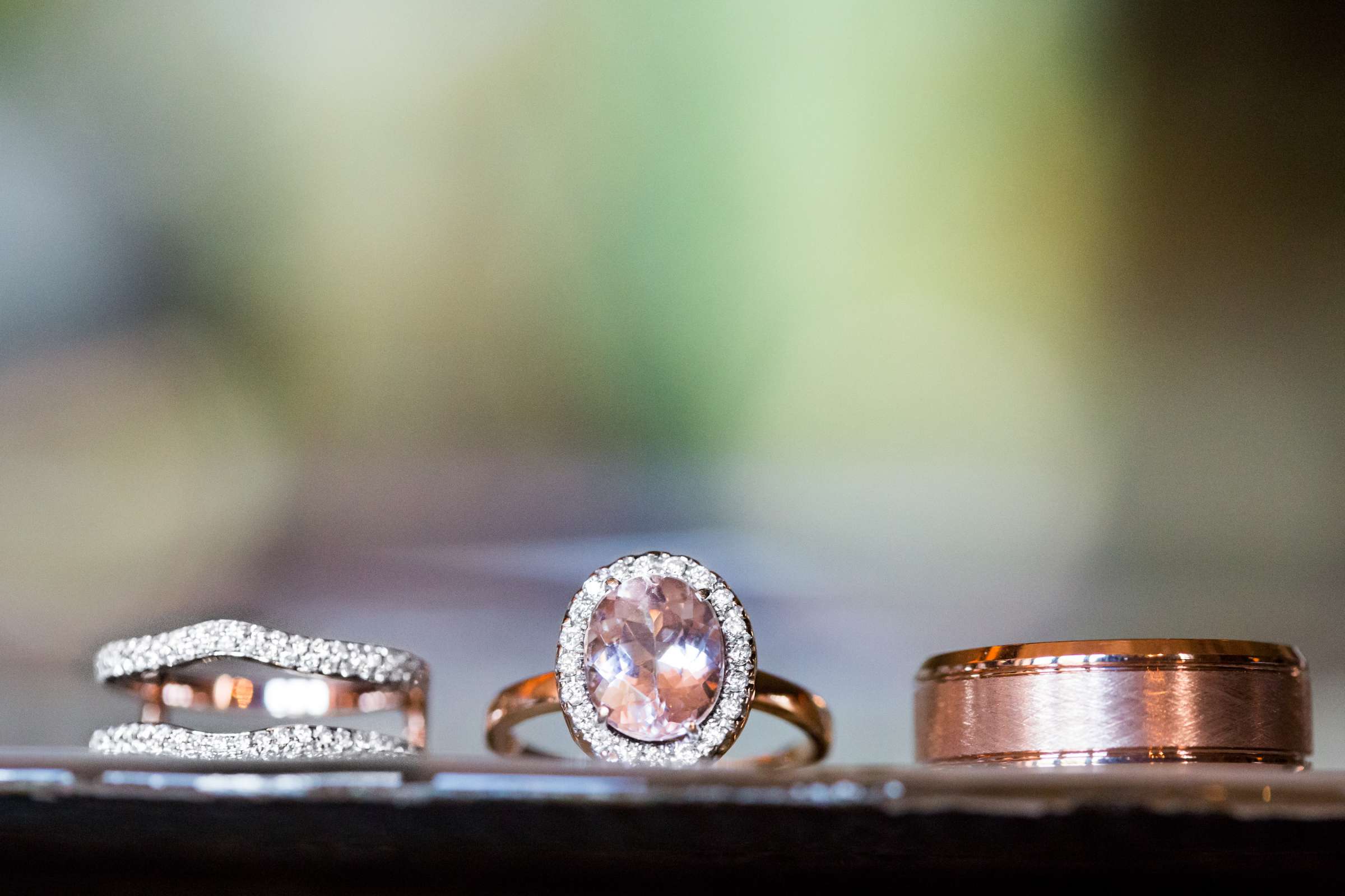 Rings at Rancho Valencia Wedding coordinated by Tasteful Tatters, Lacey and Michel Wedding Photo #19 by True Photography