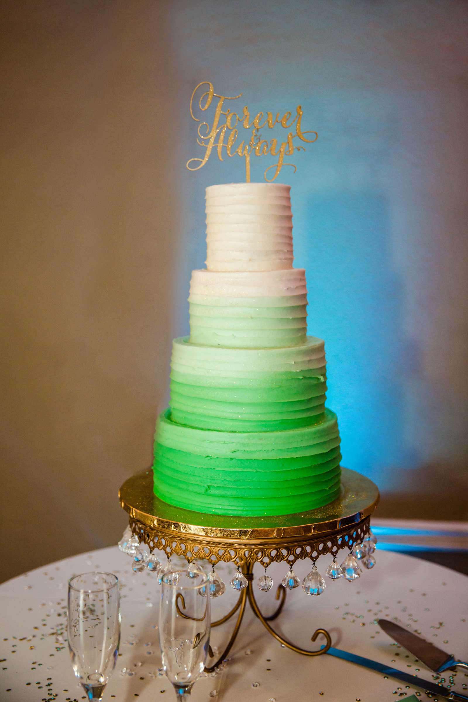 Green colors, Cake at Morgan Run Wedding, Natalie and Ryan Wedding Photo #234709 by True Photography