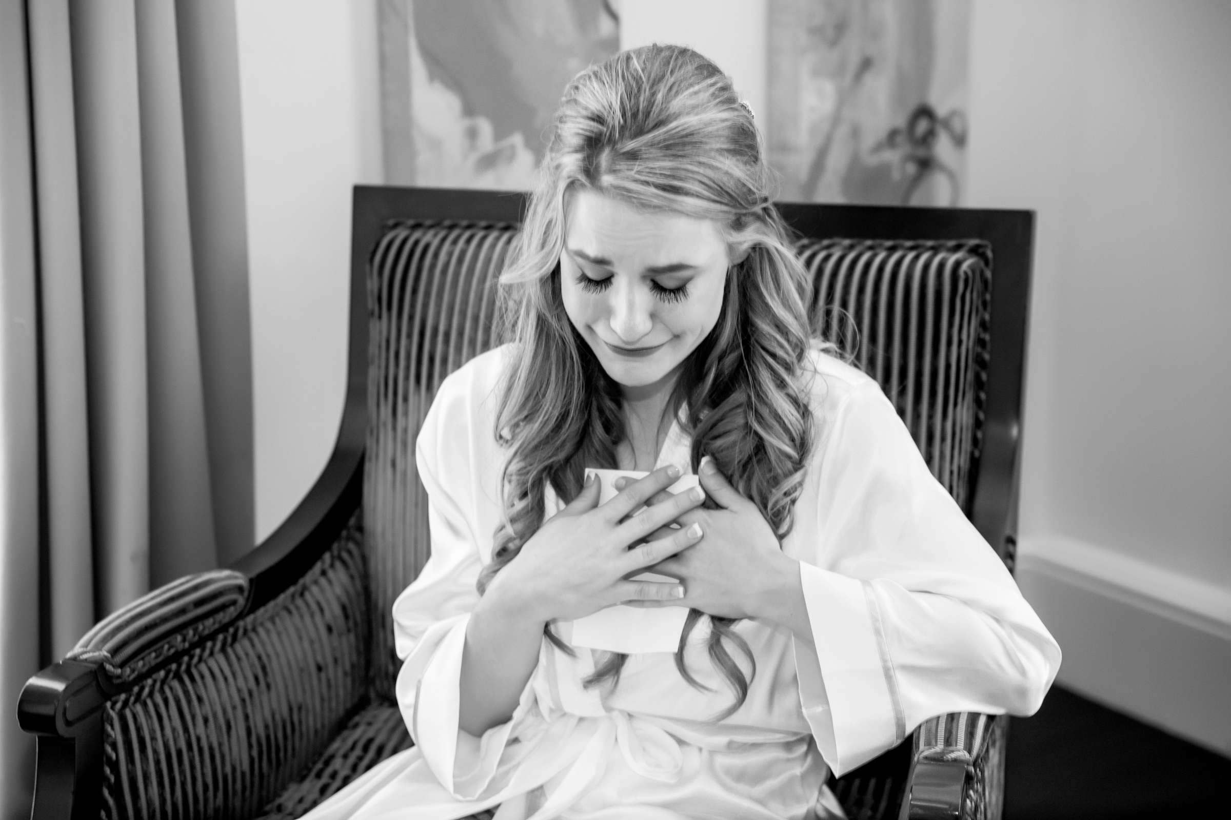 Emotional moment, Black and White photo at The Prado Wedding coordinated by Victoria Weddings & Events, Melissa and Andrew Wedding Photo #37 by True Photography
