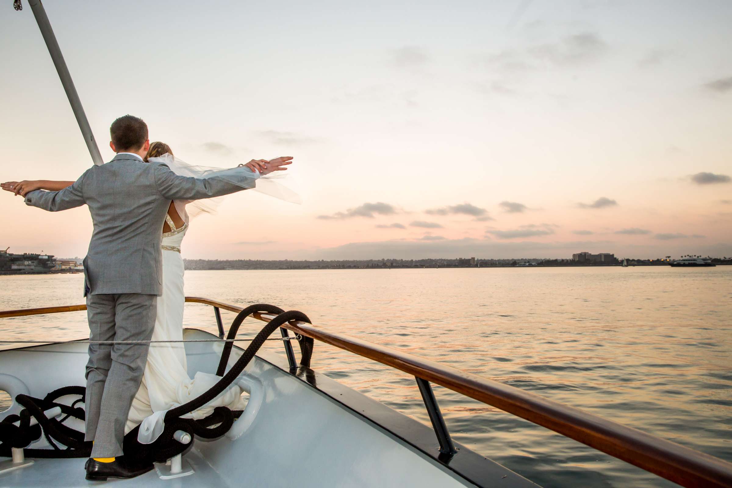 Boat Wedding at Flagship Cruises and Events Wedding coordinated by First Comes Love Weddings & Events, Kathleen and Adam Wedding Photo #14 by True Photography