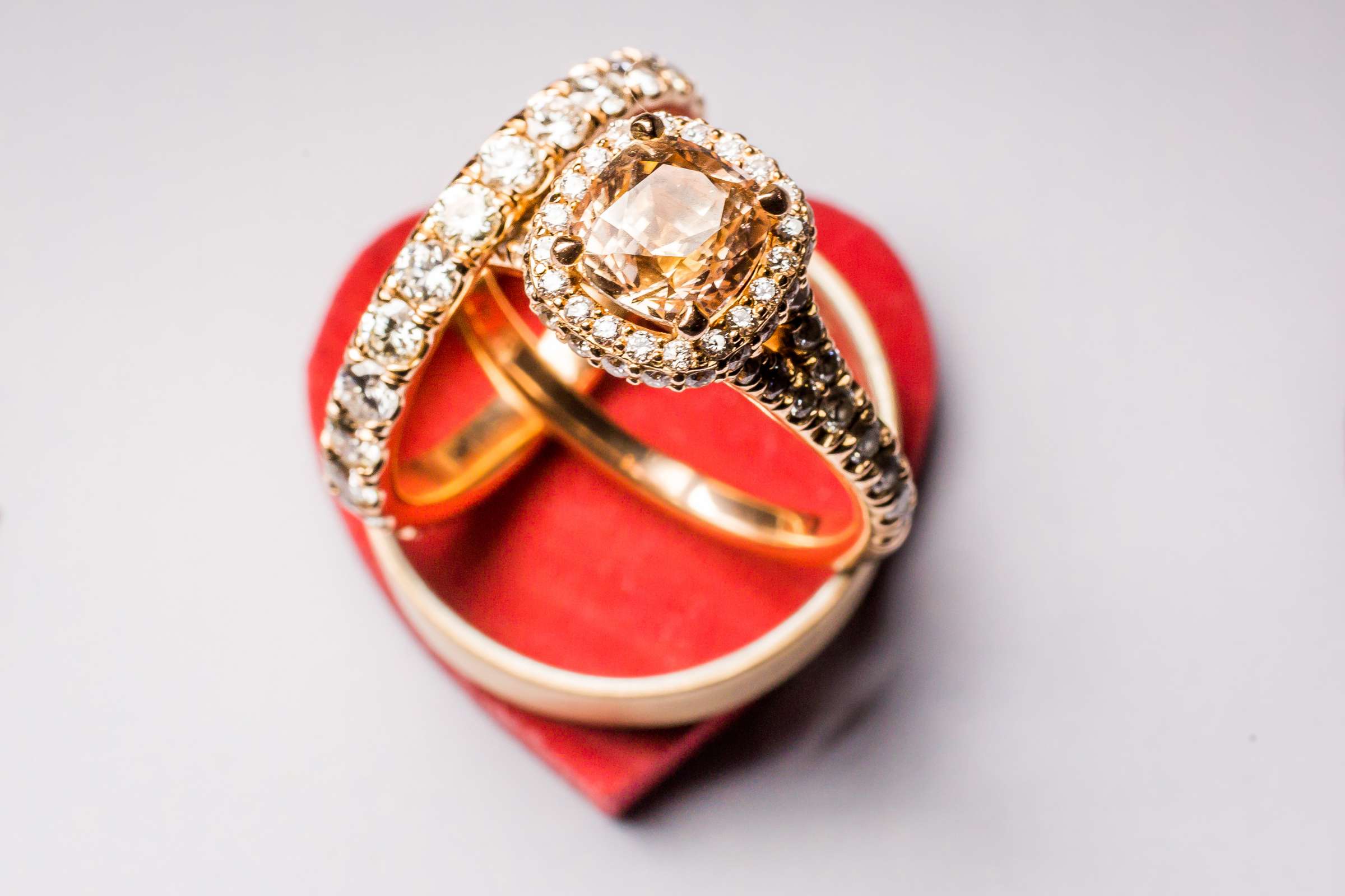 Gold colors, Red colors, Rings at La Valencia Wedding coordinated by SD Weddings by Gina, Madeleine and Joseph Wedding Photo #126 by True Photography