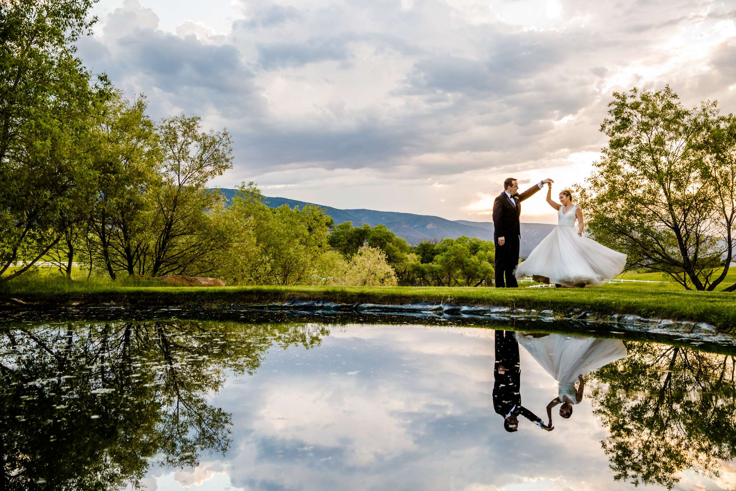 Mountains, Bride and Groom, Romantic moment at Crooked Willow Farms Wedding coordinated by Yibe Bridal Concierge, Cici and Tim Wedding Photo #237114 by True Photography