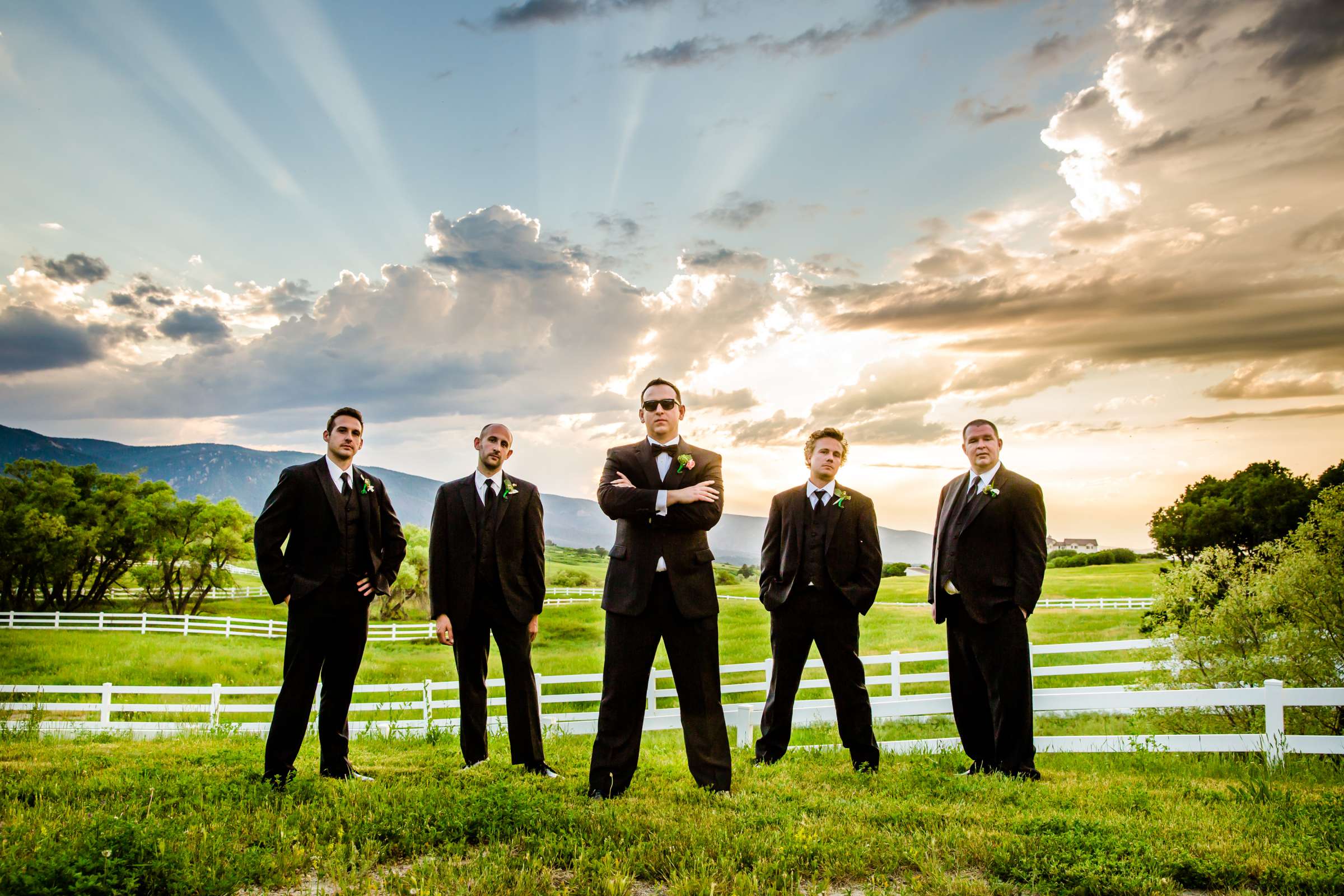 In a Field, Groomsmen, Stylized Portrait at Crooked Willow Farms Wedding coordinated by Yibe Bridal Concierge, Cici and Tim Wedding Photo #237123 by True Photography
