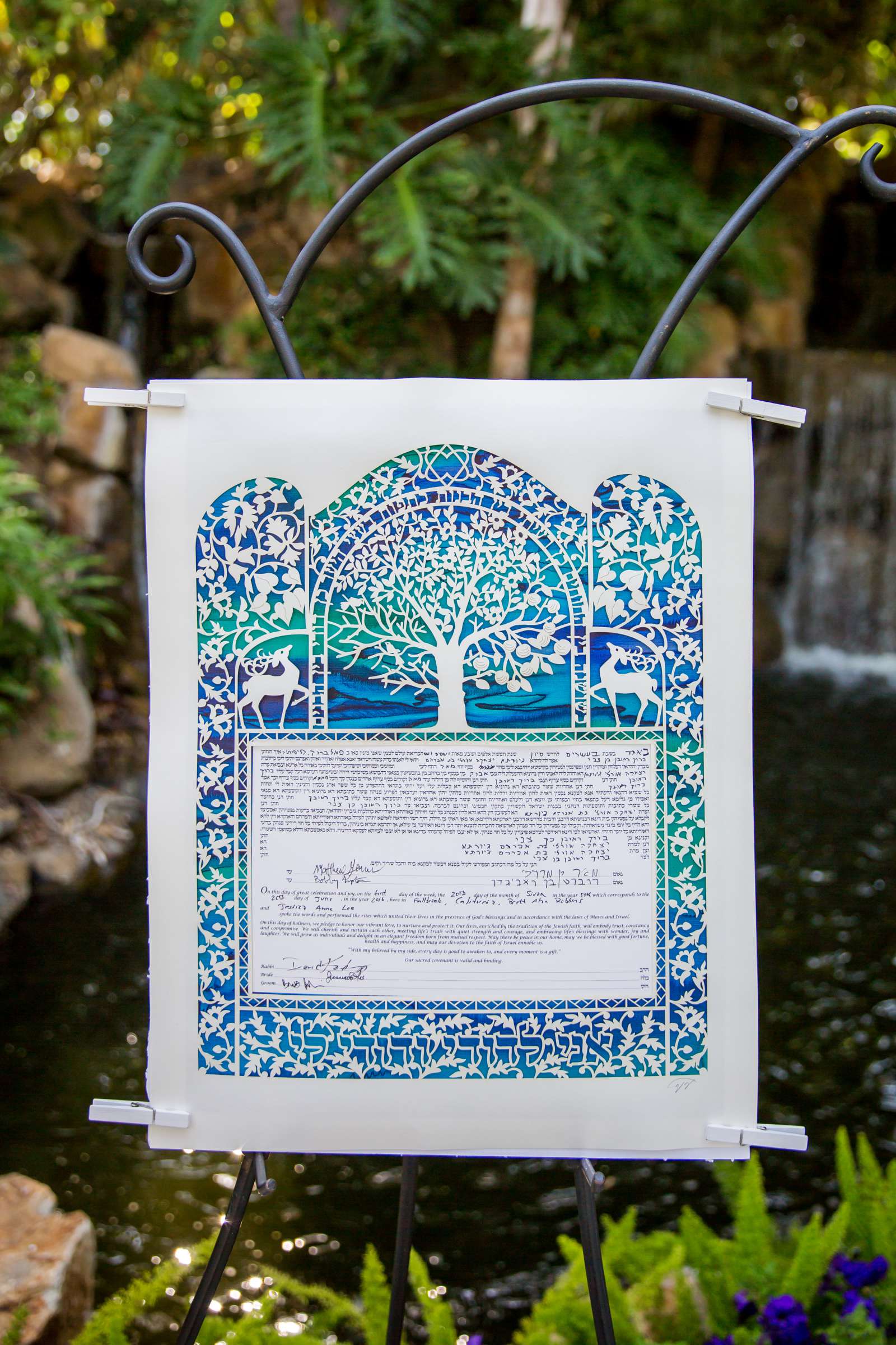 Ketubah at Grand Tradition Estate Wedding coordinated by Grand Tradition Estate, Jessica and Brett Wedding Photo #237405 by True Photography