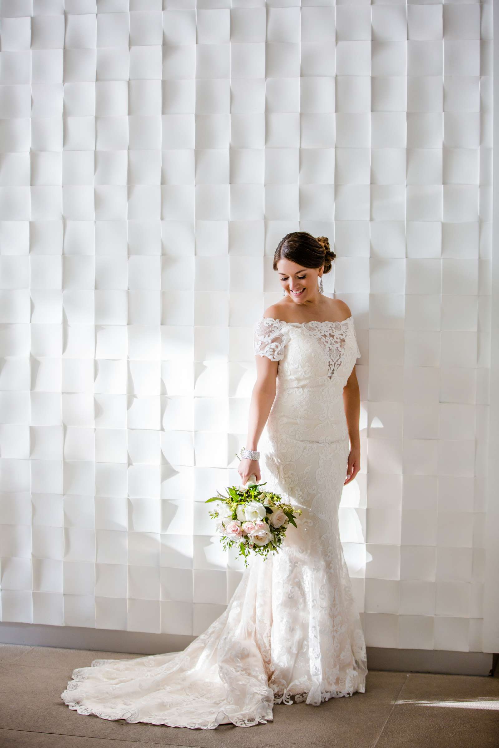 White colors, Bride at The Ultimate Skybox Wedding, Kelli and Chad Wedding Photo #237709 by True Photography