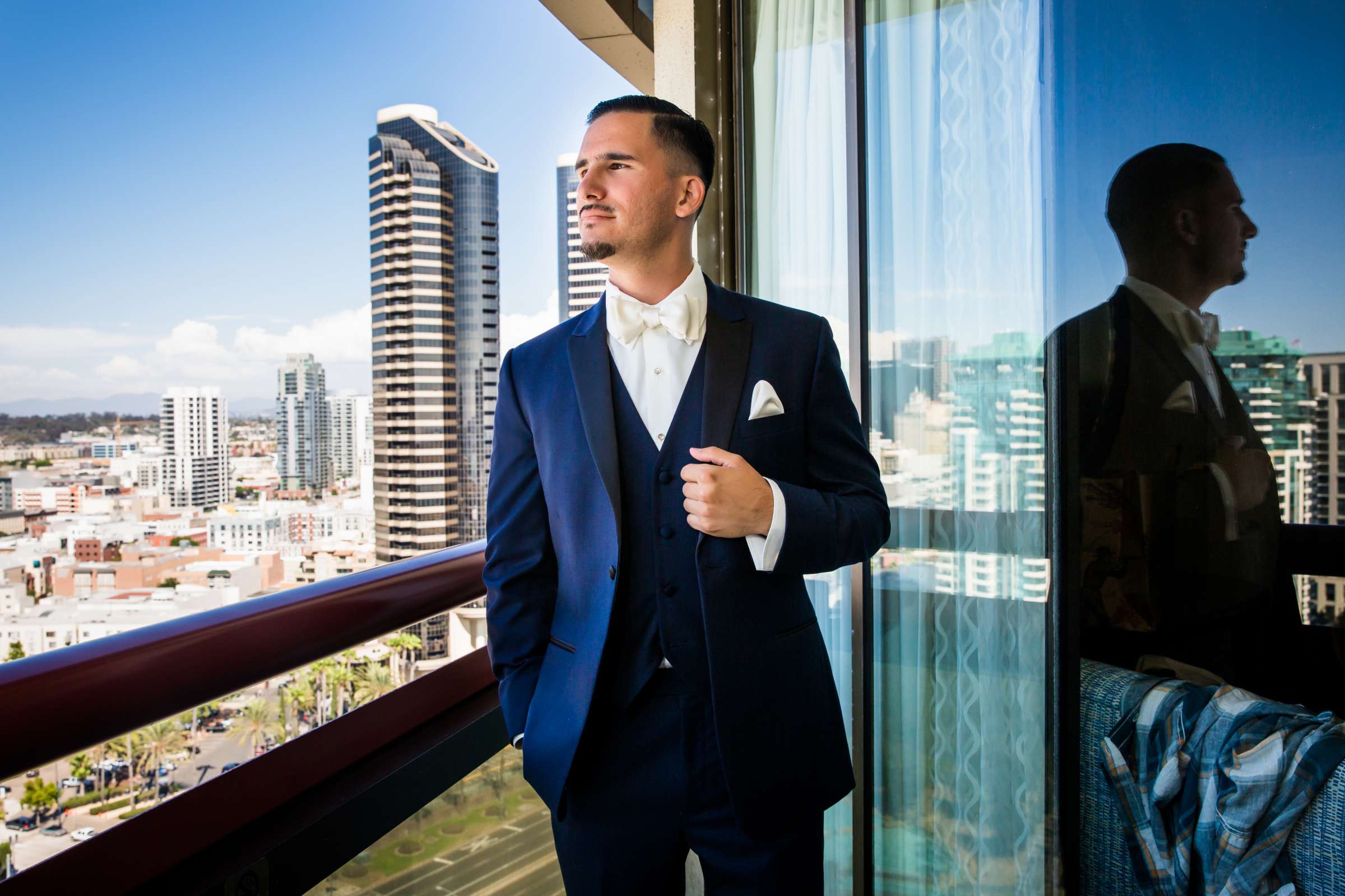 Reflection, Groom at The Ultimate Skybox Wedding, Jacqueline and Robert Wedding Photo #254136 by True Photography