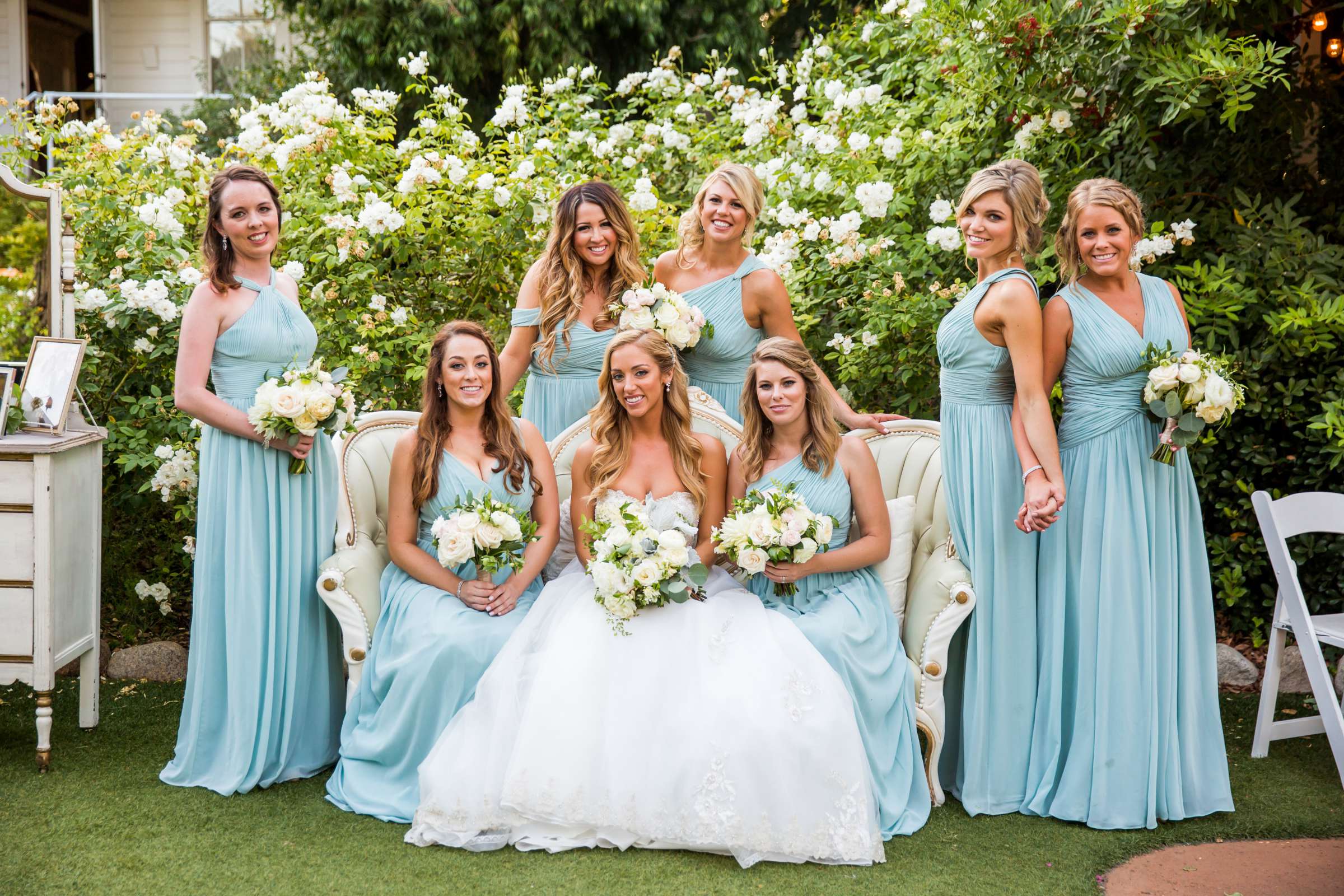 Bridesmaids, Garden, Stylized Portrait at Wedding coordinated by Events by Jamie Nicole Sheets, Diana and Kyle Wedding Photo #256006 by True Photography