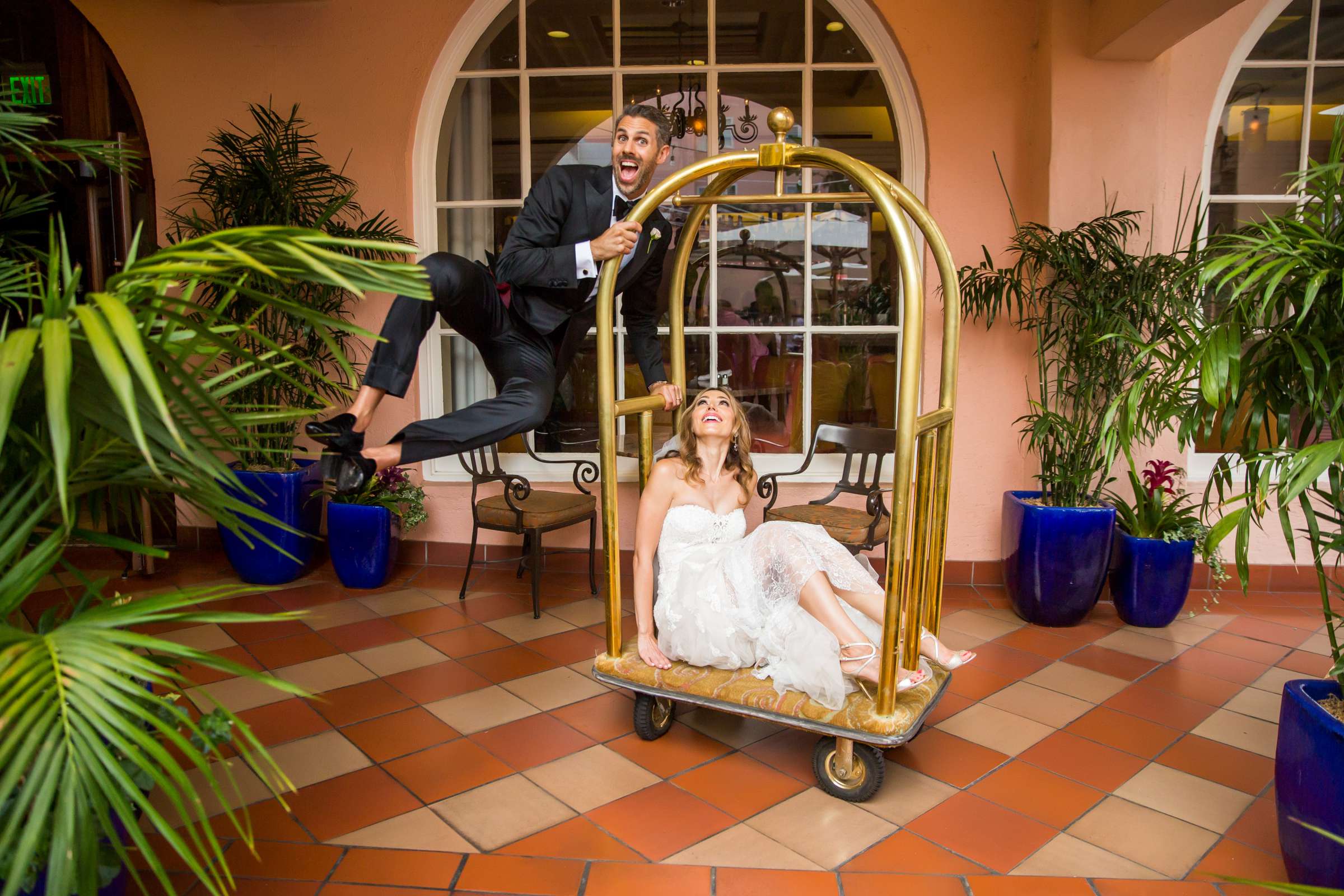 Funny moment at La Valencia Wedding, Lucia and Marcelo Wedding Photo #256629 by True Photography
