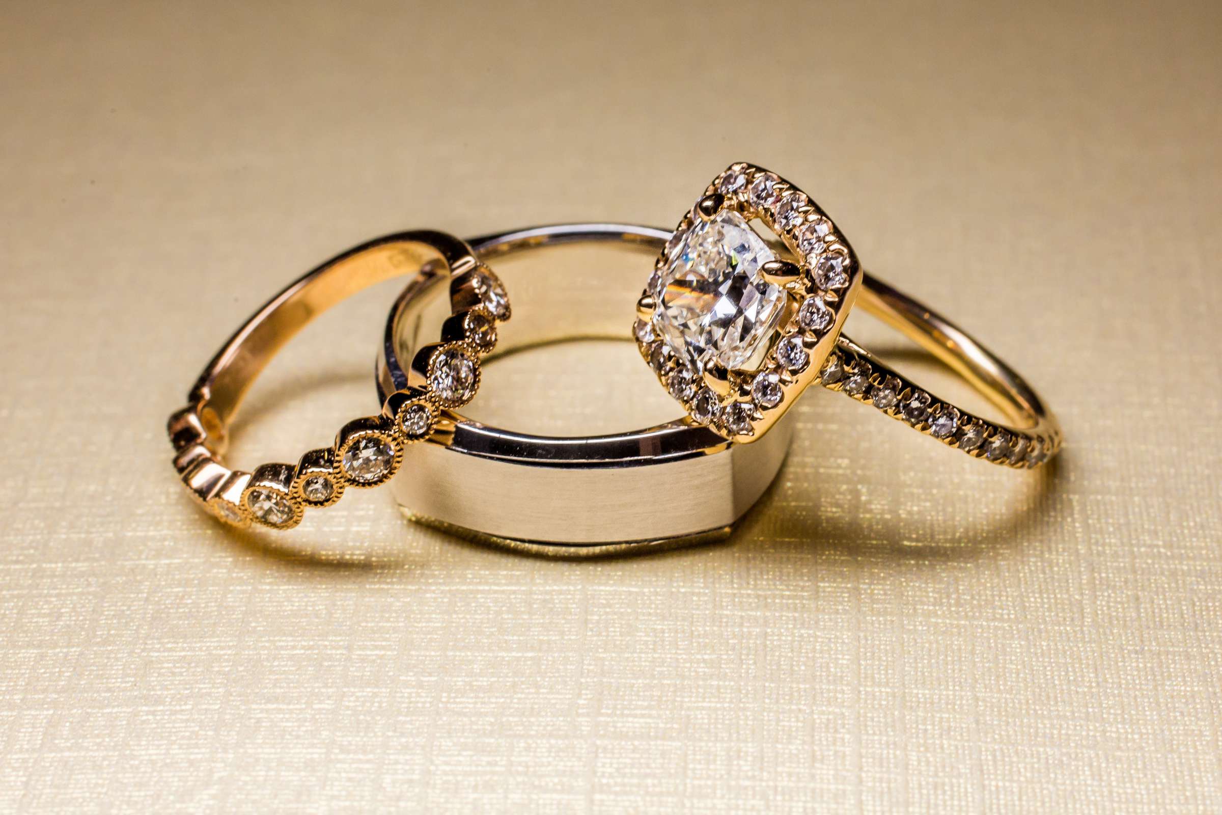 Gold colors, Rings at Admiral Kidd Club Wedding coordinated by Hannah Smith Events, Annamarie and Scott Wedding Photo #115 by True Photography