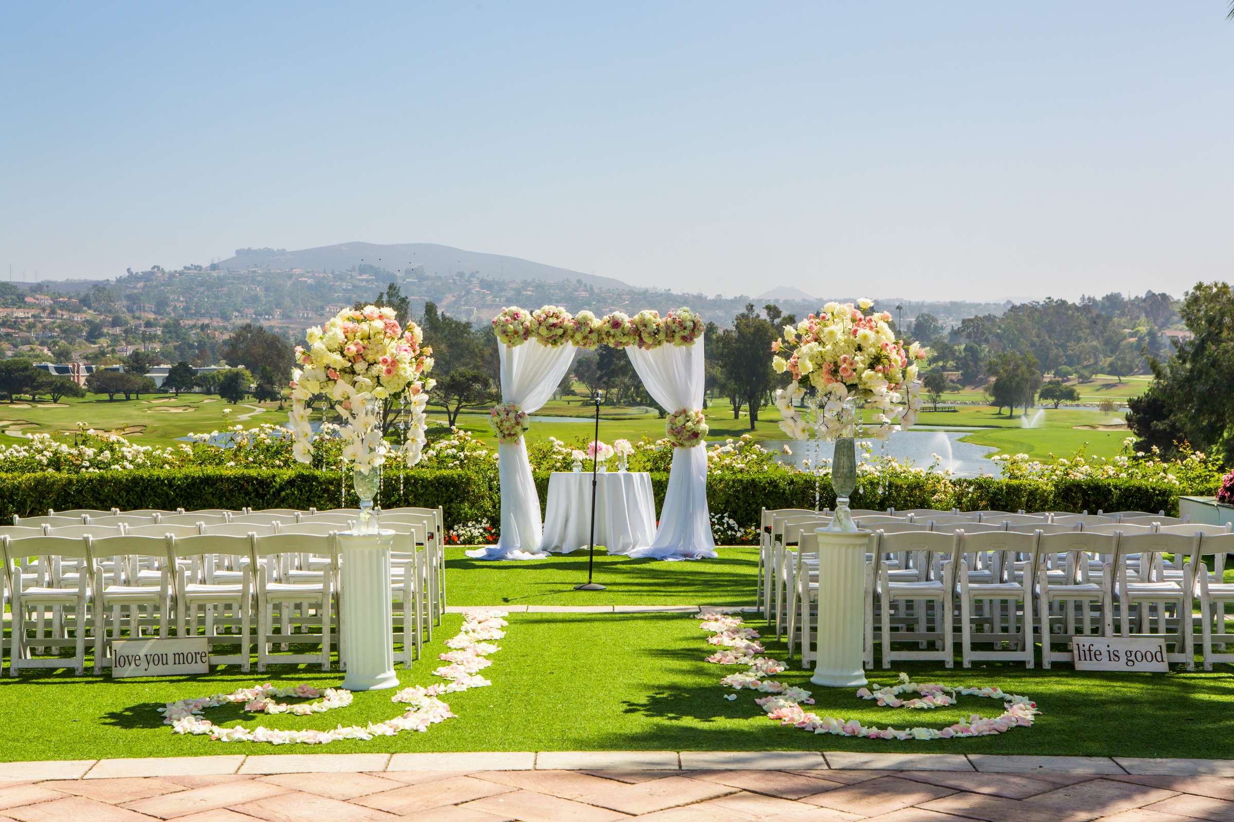 Ceremony at Omni La Costa Resort & Spa Wedding coordinated by Elements of Style, Irina and Brett Wedding Photo #24 by True Photography