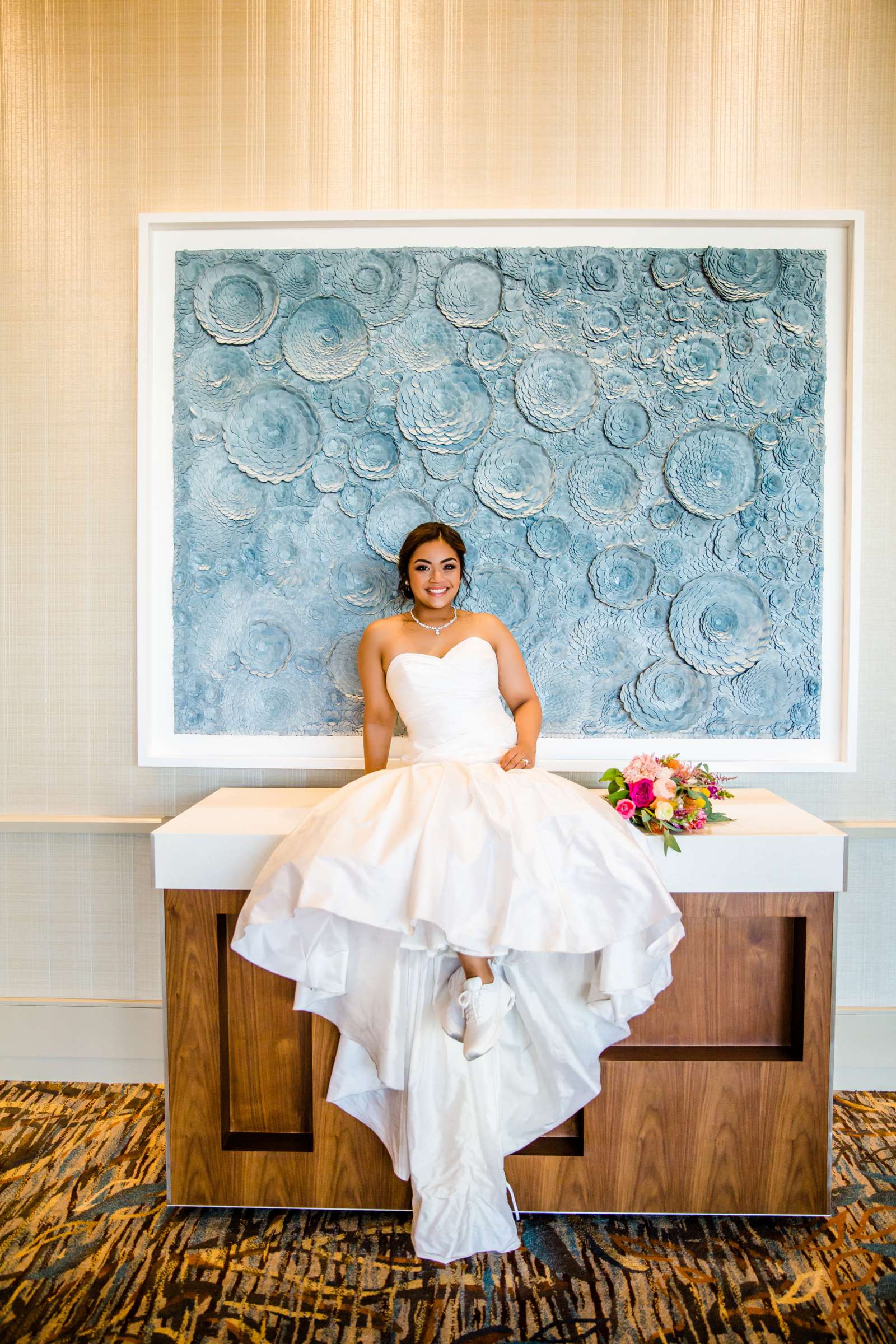 Marriott Marquis San Diego Marina Wedding coordinated by Seven Stems Floral Design & Events, Aileen and Jerry Wedding Photo #273881 by True Photography