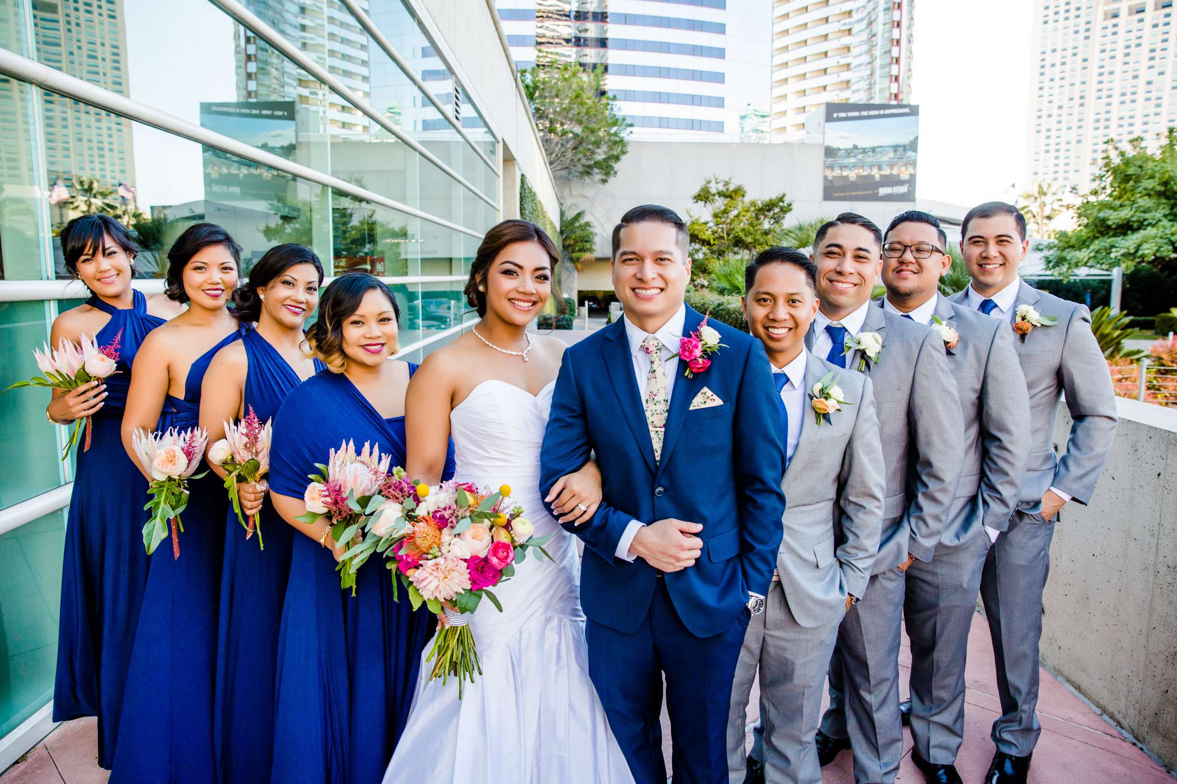 Marriott Marquis San Diego Marina Wedding coordinated by Seven Stems Floral Design & Events, Aileen and Jerry Wedding Photo #273883 by True Photography