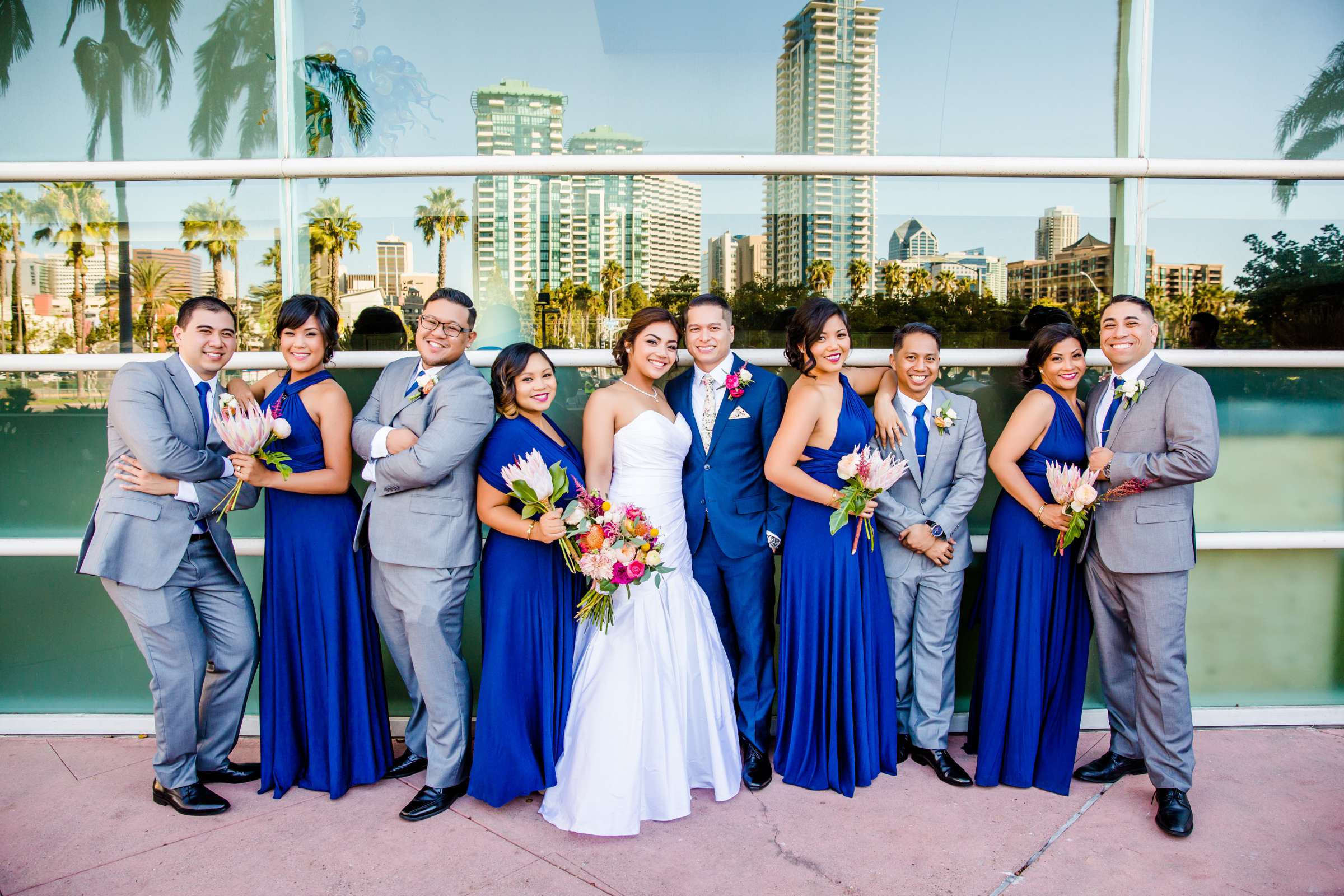 Marriott Marquis San Diego Marina Wedding coordinated by Seven Stems Floral Design & Events, Aileen and Jerry Wedding Photo #273890 by True Photography