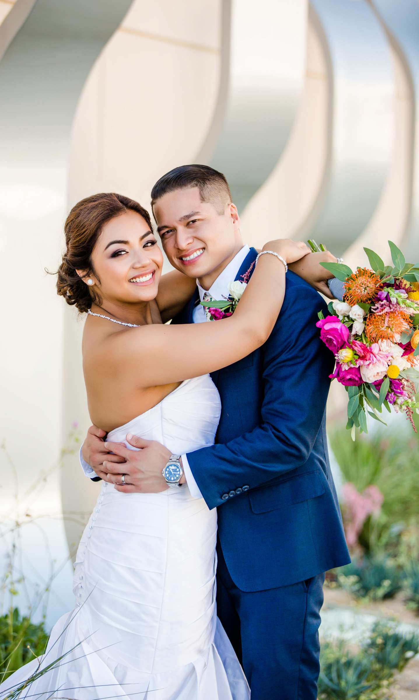 Marriott Marquis San Diego Marina Wedding coordinated by Seven Stems Floral Design & Events, Aileen and Jerry Wedding Photo #273947 by True Photography