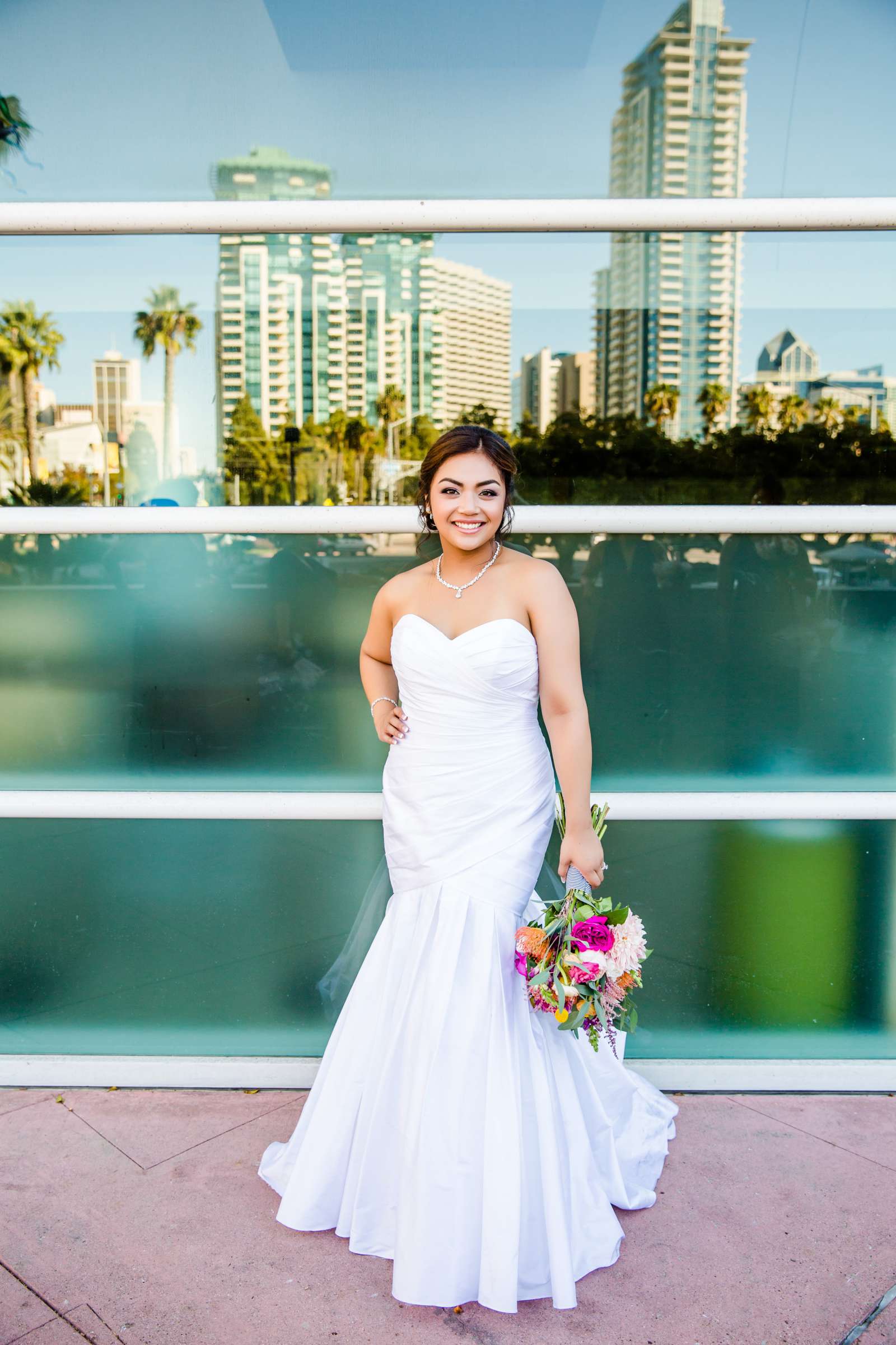 Marriott Marquis San Diego Marina Wedding coordinated by Seven Stems Floral Design & Events, Aileen and Jerry Wedding Photo #273948 by True Photography