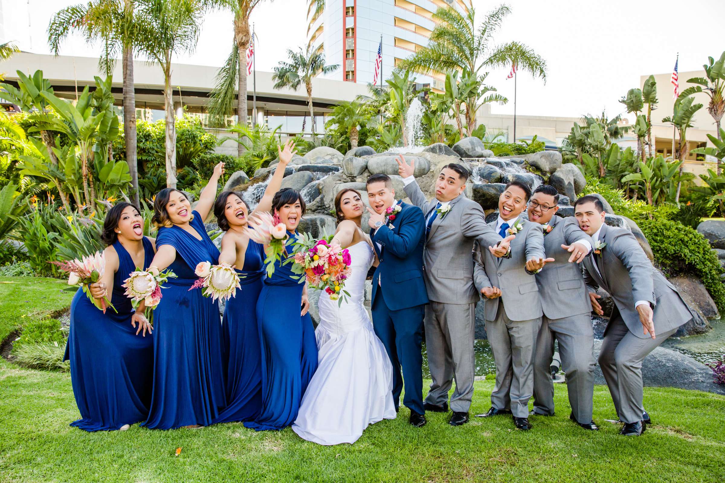 Marriott Marquis San Diego Marina Wedding coordinated by Seven Stems Floral Design & Events, Aileen and Jerry Wedding Photo #273951 by True Photography