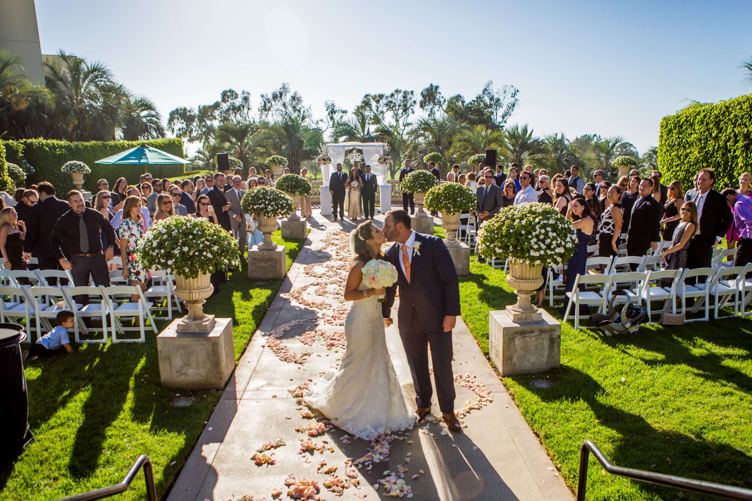 Hilton La Jolla Torrey Pines Wedding coordinated by Trendee Flowers, Gina and John Wedding Photo #70 by True Photography