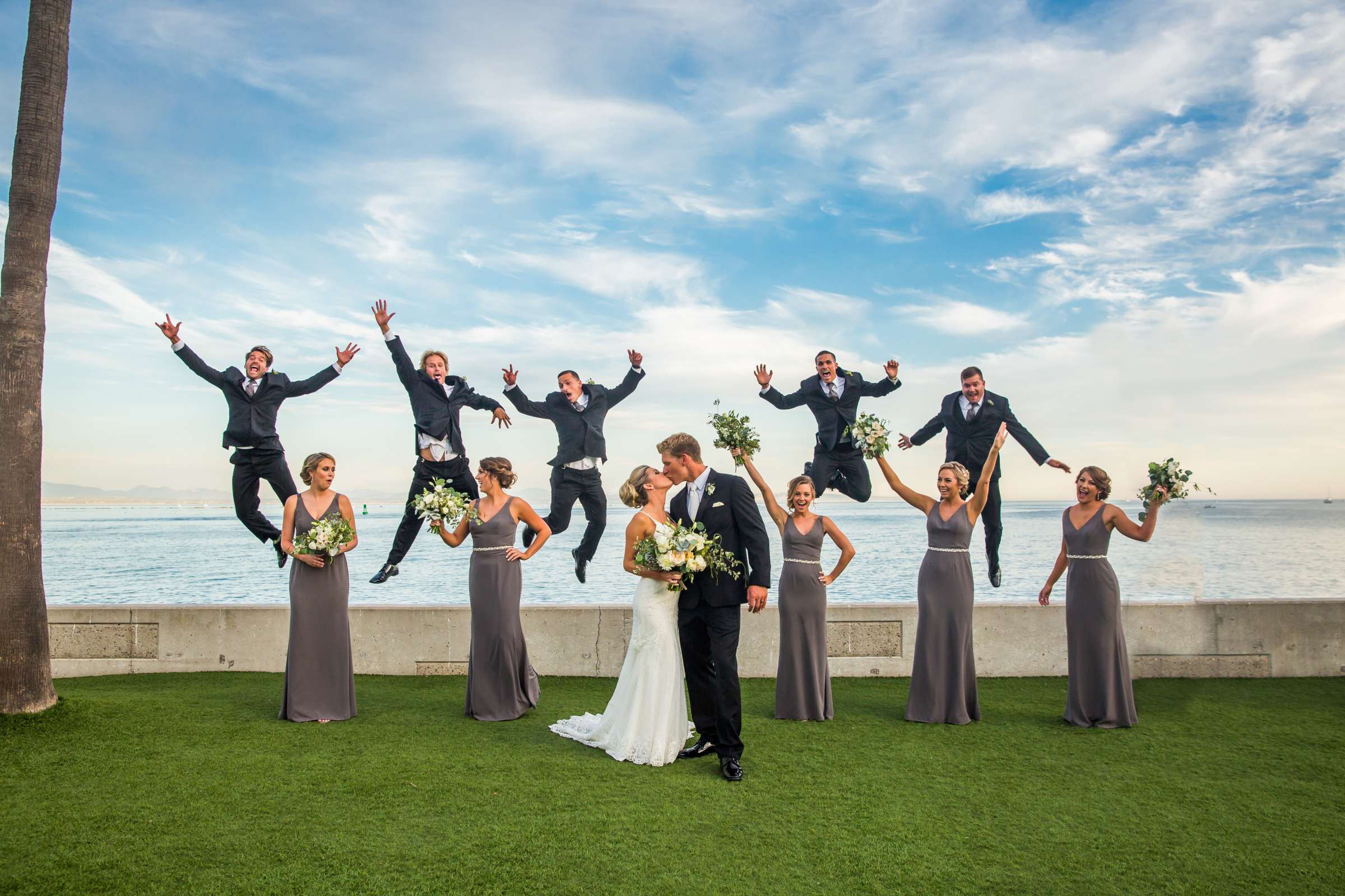 Bridal Party, Funny moment at Ocean View Room Wedding, Dana and Austin Wedding Photo #276199 by True Photography