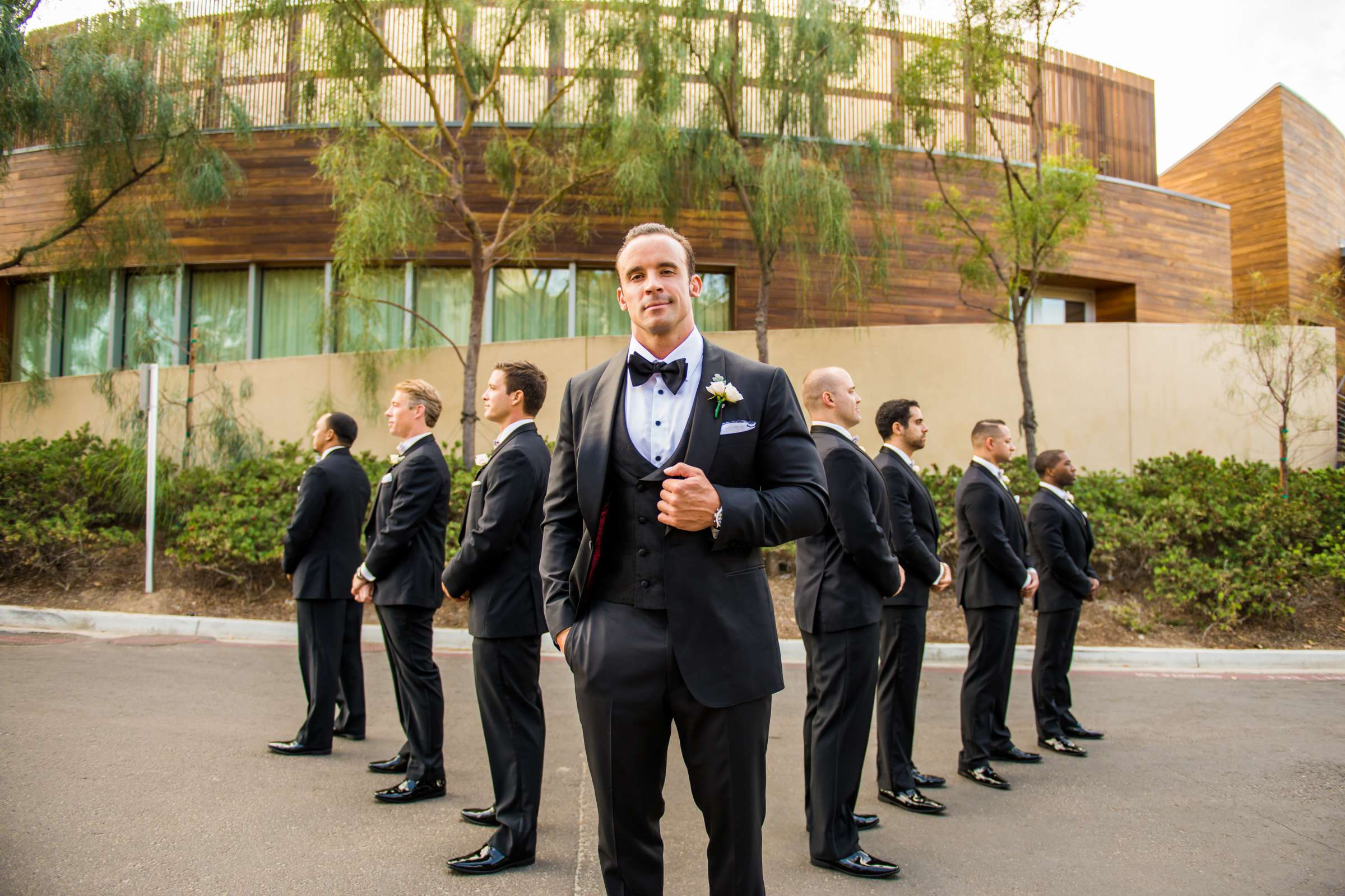 Groomsmen at Scripps Seaside Forum Wedding coordinated by I Do Weddings, Laura and Travis Wedding Photo #12 by True Photography