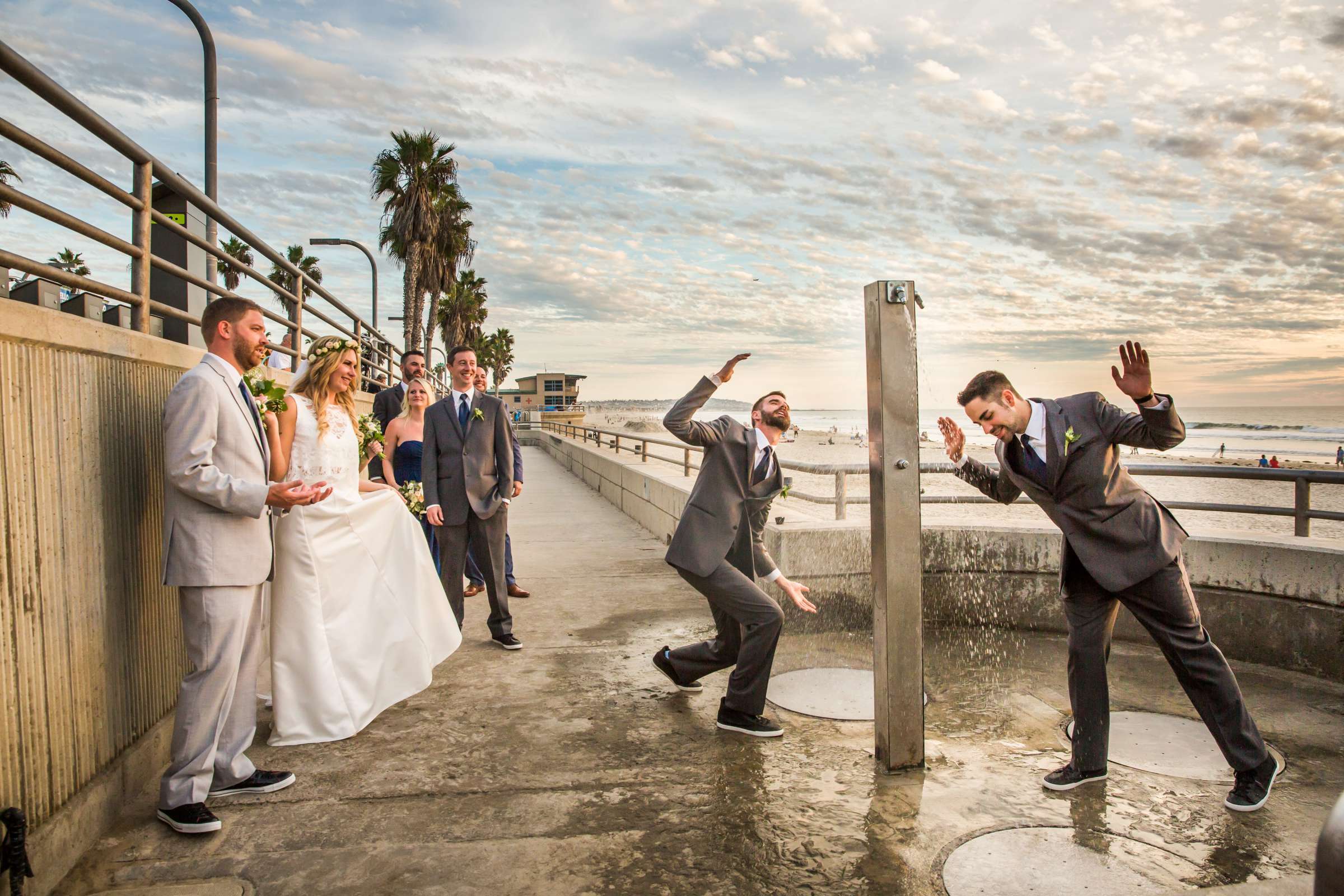 Funny moment at Tower 23 Hotel Wedding, Emily and Blake Wedding Photo #285365 by True Photography