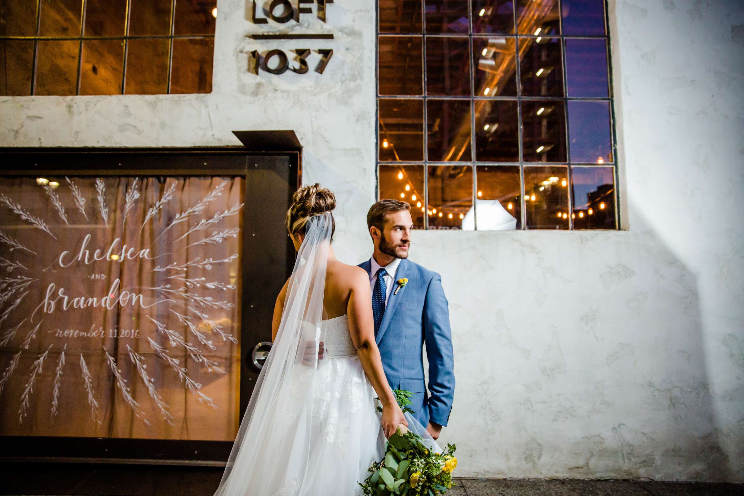 Stylized Portrait at Luce Loft Wedding coordinated by Hannah Smith Events, Chelsea and Brandon Wedding Photo #70 by True Photography