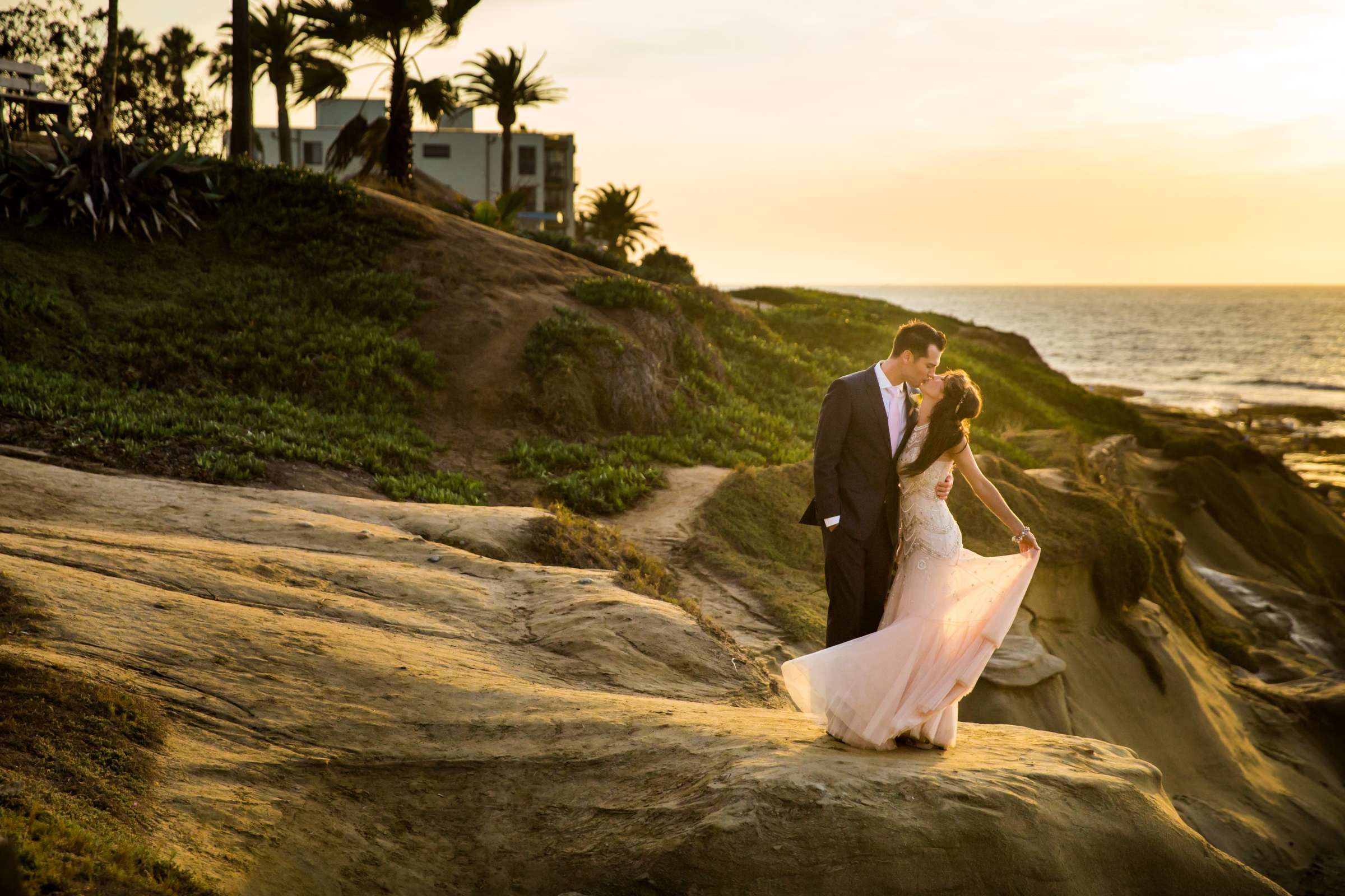 Romantic moment, Sunset at Cuvier Club Wedding, Sierra and Tom Wedding Photo #292474 by True Photography