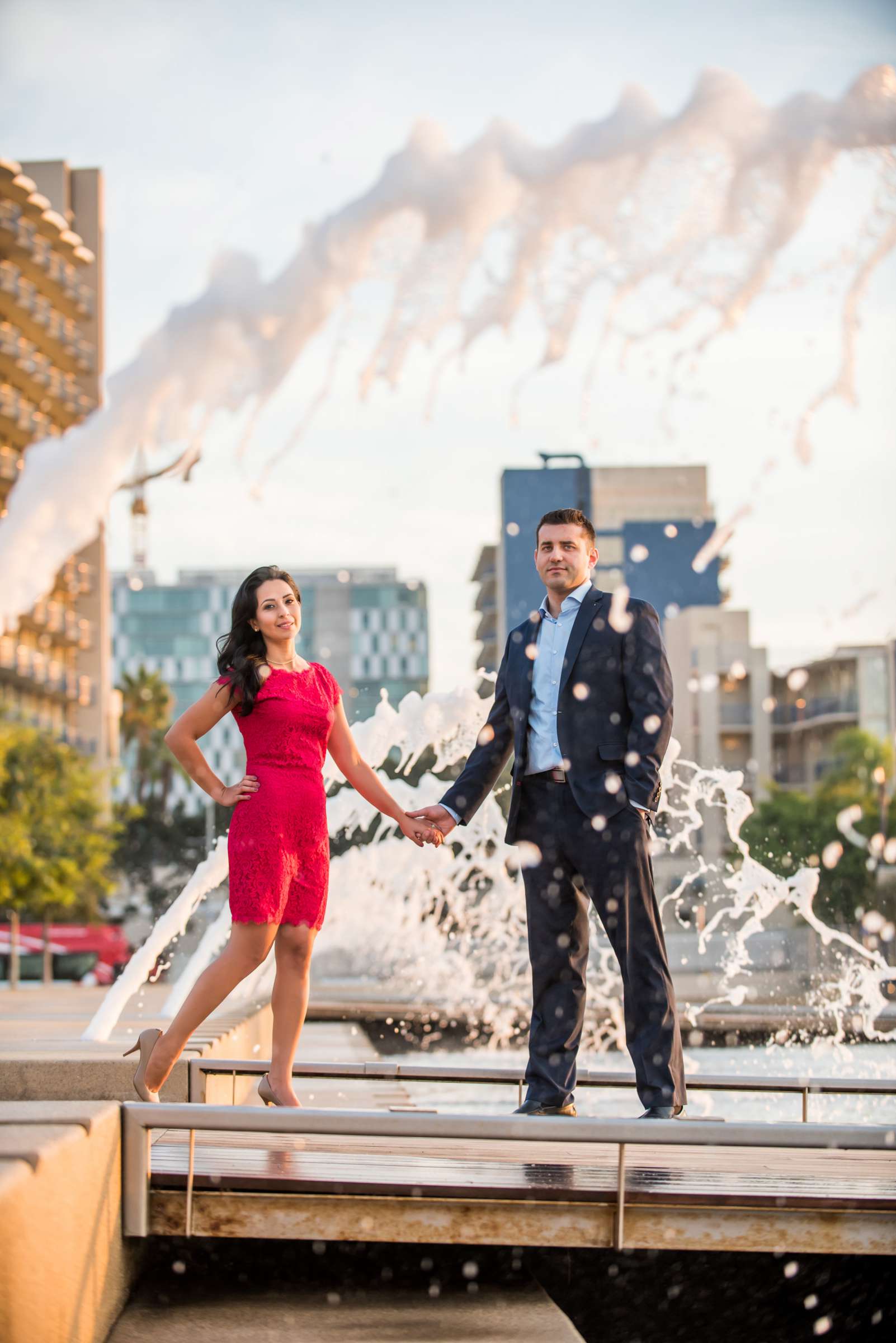 Urban Downtown at Engagement, Stephanie and Omar Engagement Photo #3 by True Photography