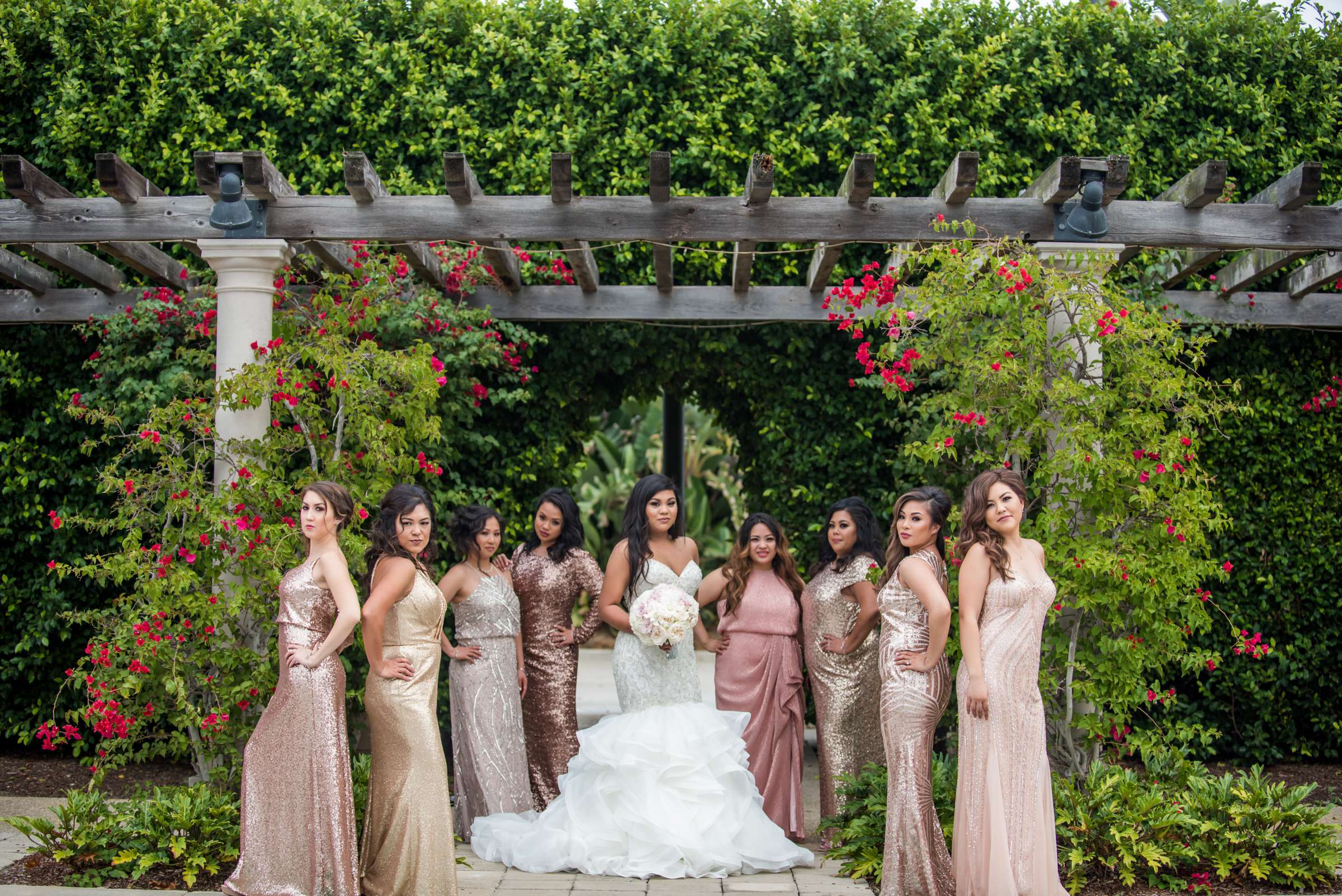 Bridesmaids at Scripps Seaside Forum Wedding coordinated by Alicia Davey Events, Vanessa and David Wedding Photo #50 by True Photography