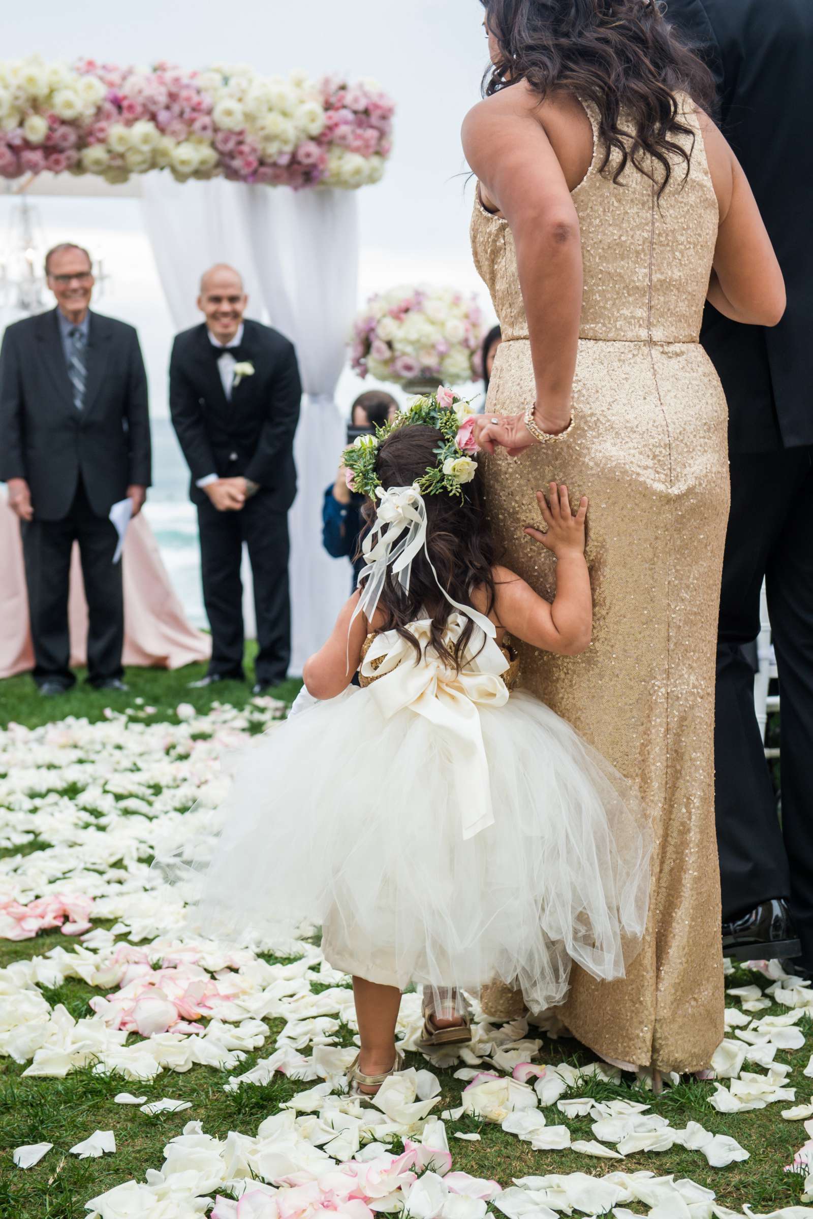 Flower Girl, Ceremony at Scripps Seaside Forum Wedding coordinated by Alicia Davey Events, Vanessa and David Wedding Photo #57 by True Photography
