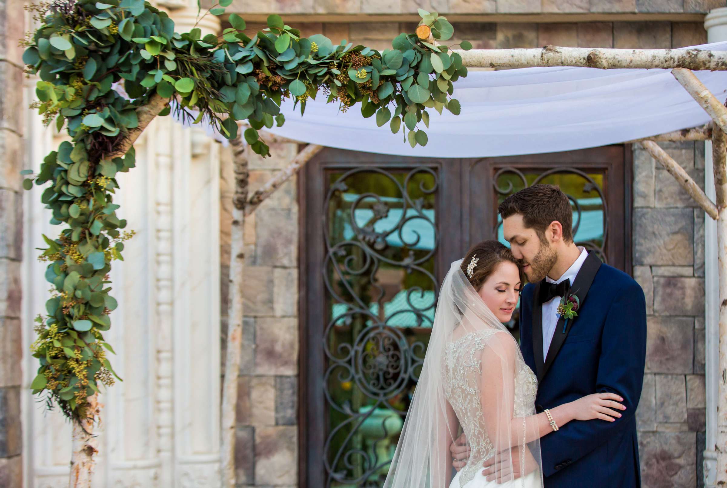 Romantic moment at Hearst Castle Wedding, Hanah and Wesley Wedding Photo #21 by True Photography