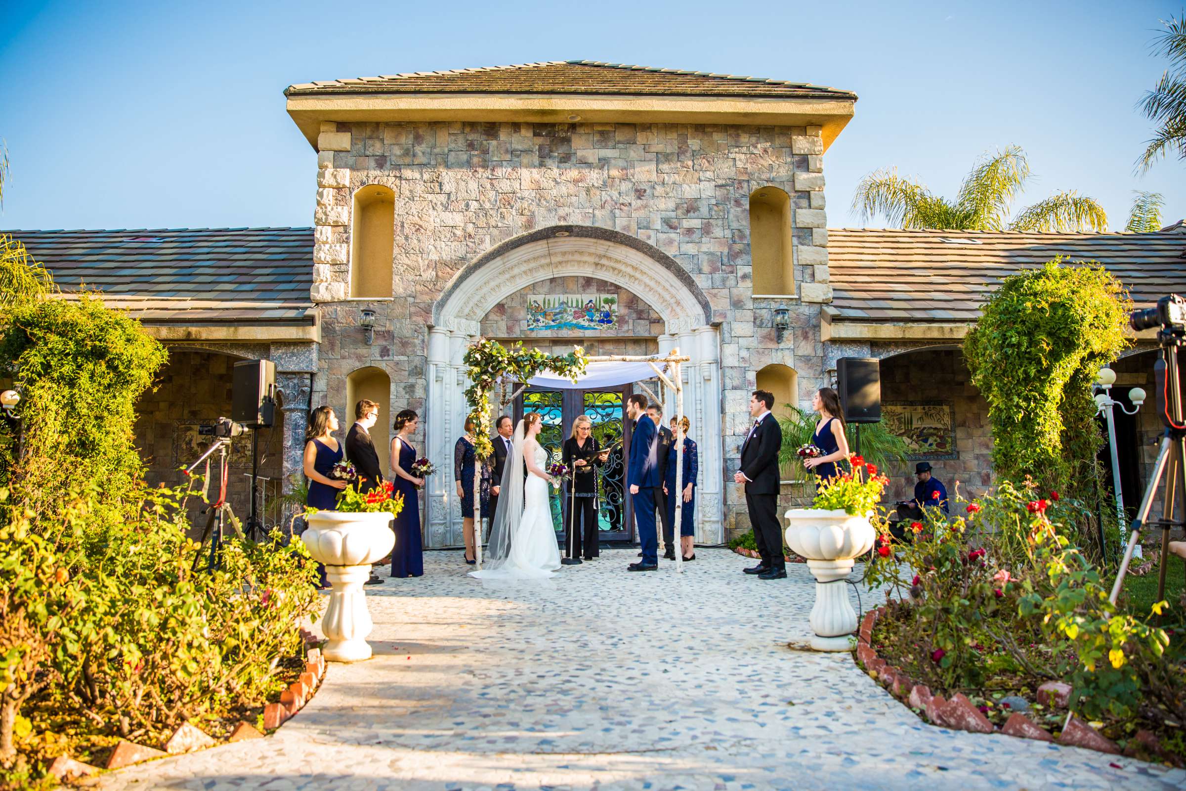 Ceremony at Hearst Castle Wedding, Hanah and Wesley Wedding Photo #43 by True Photography