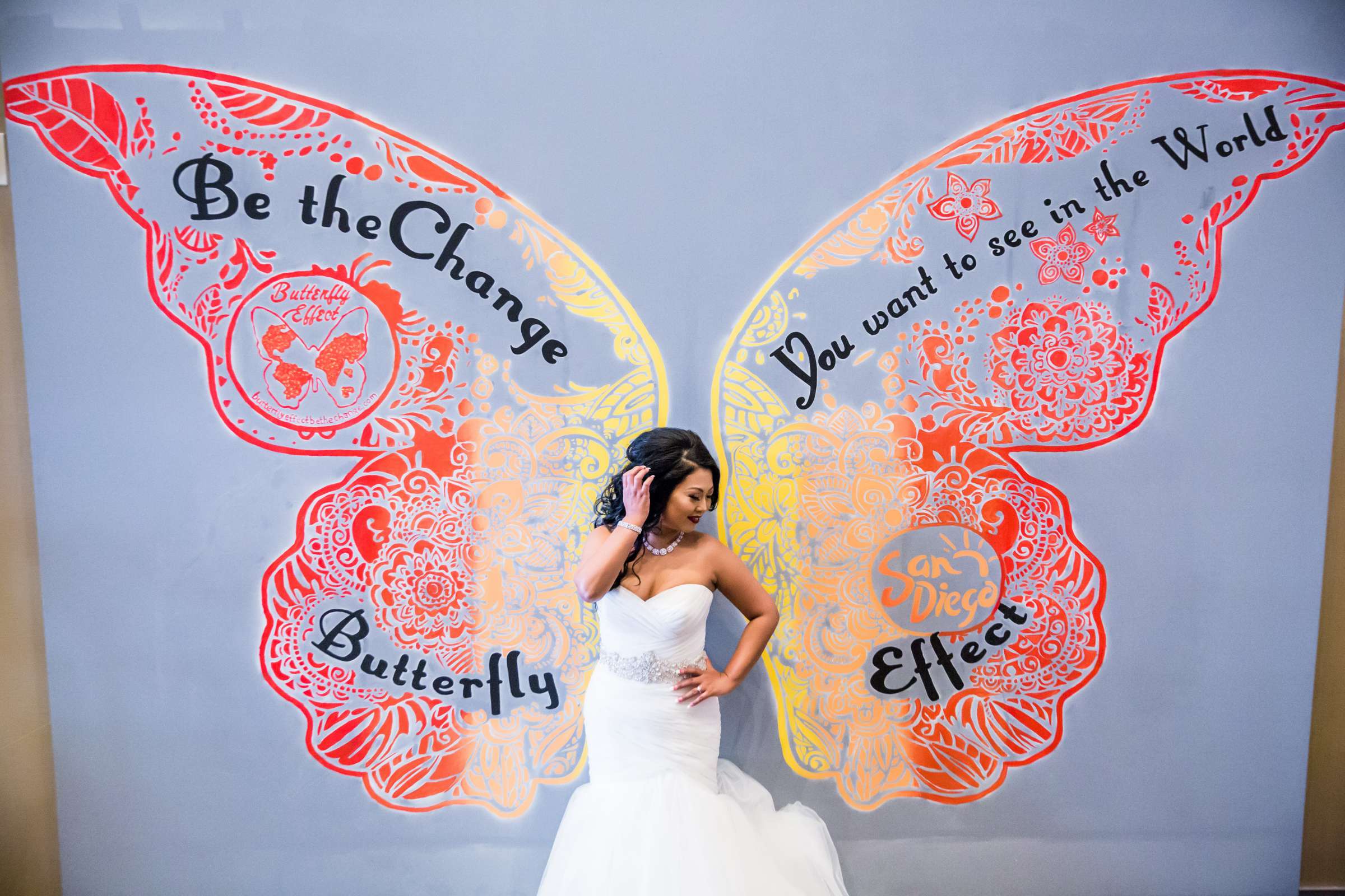 Stylized Portrait at San Diego Central Library Wedding coordinated by MR floral&events, Aratiya and Christopher Wedding Photo #94 by True Photography