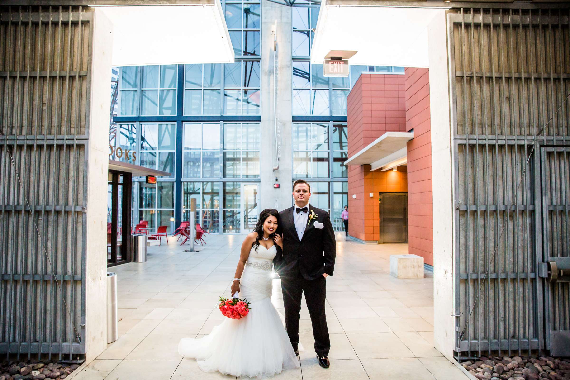 San Diego Central Library Wedding coordinated by MR floral&events, Aratiya and Christopher Wedding Photo #95 by True Photography