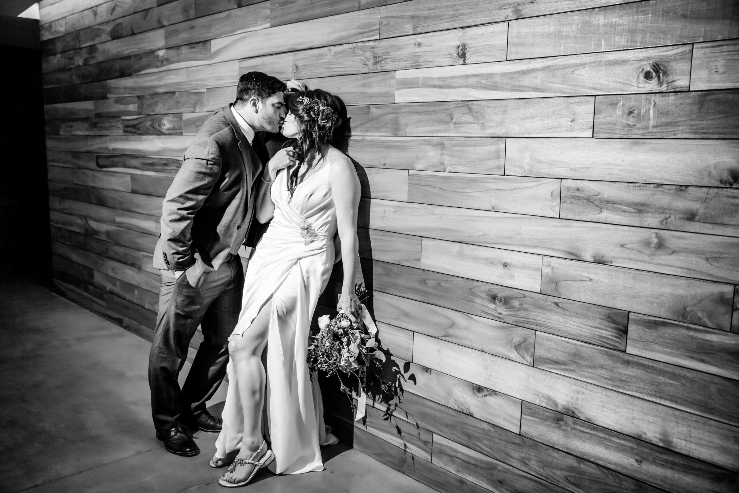 Romantic moment at Scripps Seaside Forum Wedding, Mykella and Bronson Wedding Photo #313329 by True Photography