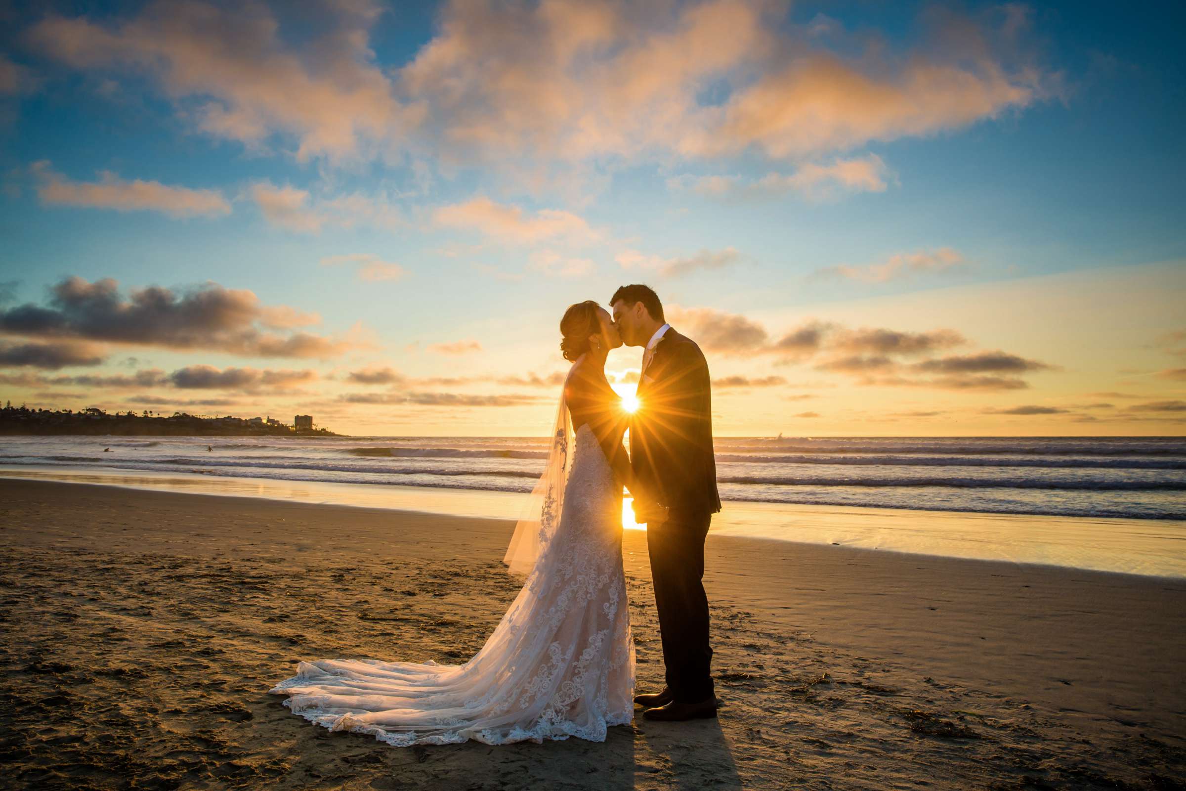 Beach, Sunset at Scripps Seaside Forum Wedding coordinated by I Do Weddings, Kris and Ross Wedding Photo #1 by True Photography
