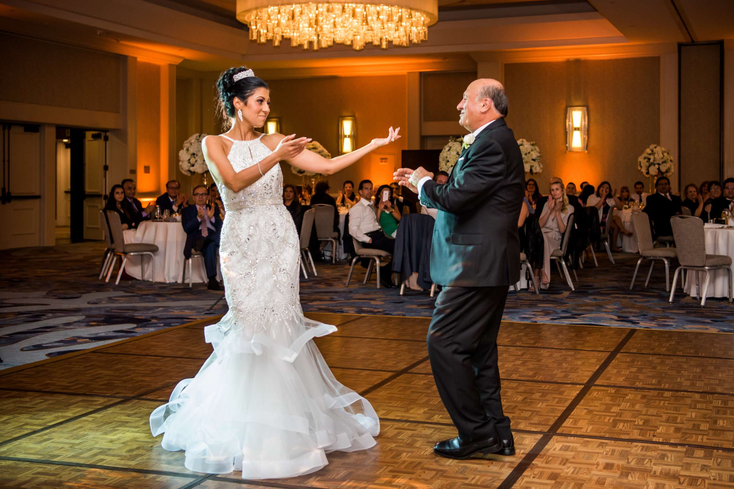 Father, Daughter Dance at Manchester Grand Hyatt San Diego Wedding coordinated by Events Plus Style, Farah and Josh Wedding Photo #118 by True Photography