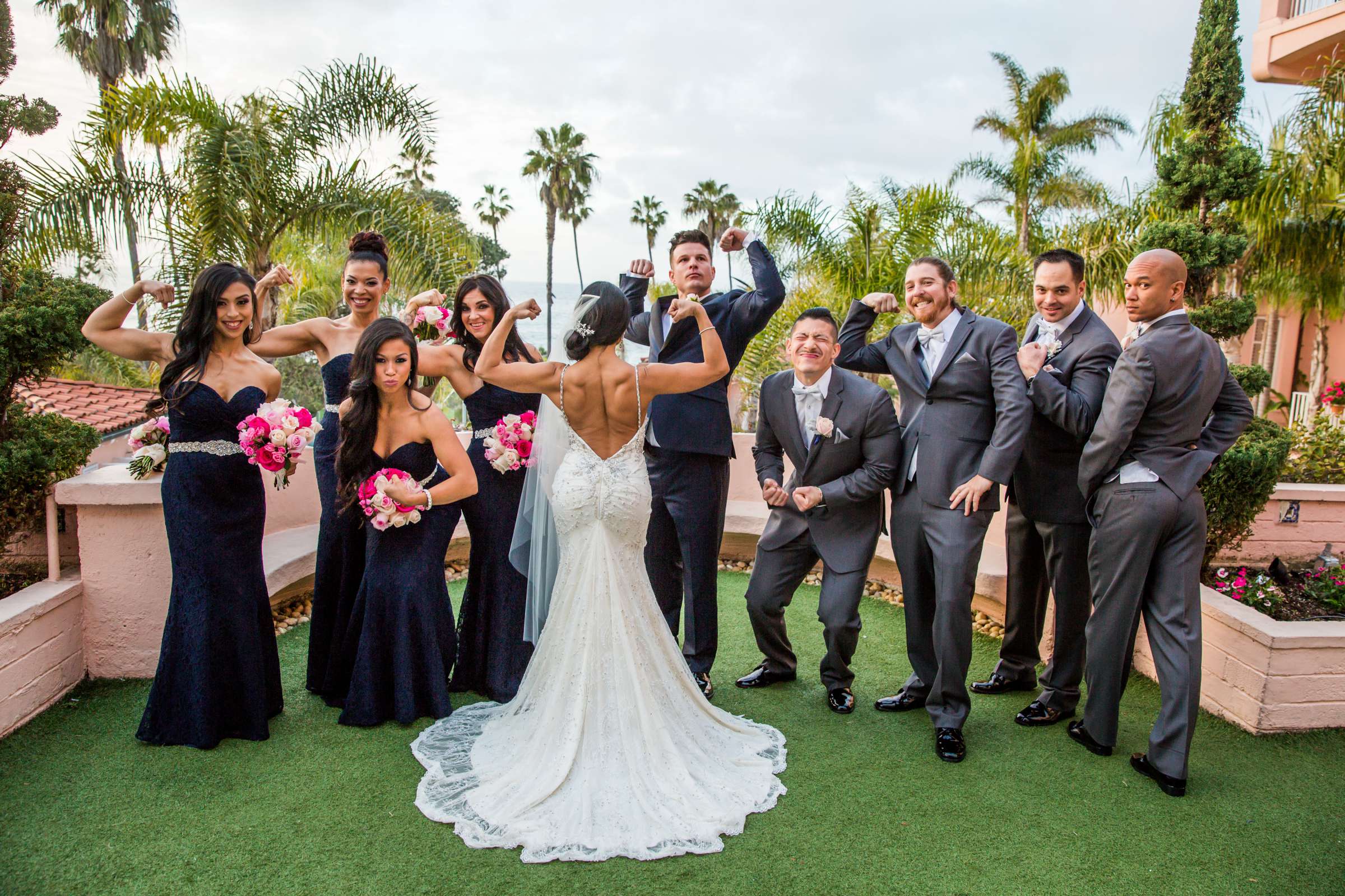 Bridal Party at La Valencia Wedding, Michelle and James Wedding Photo #6 by True Photography