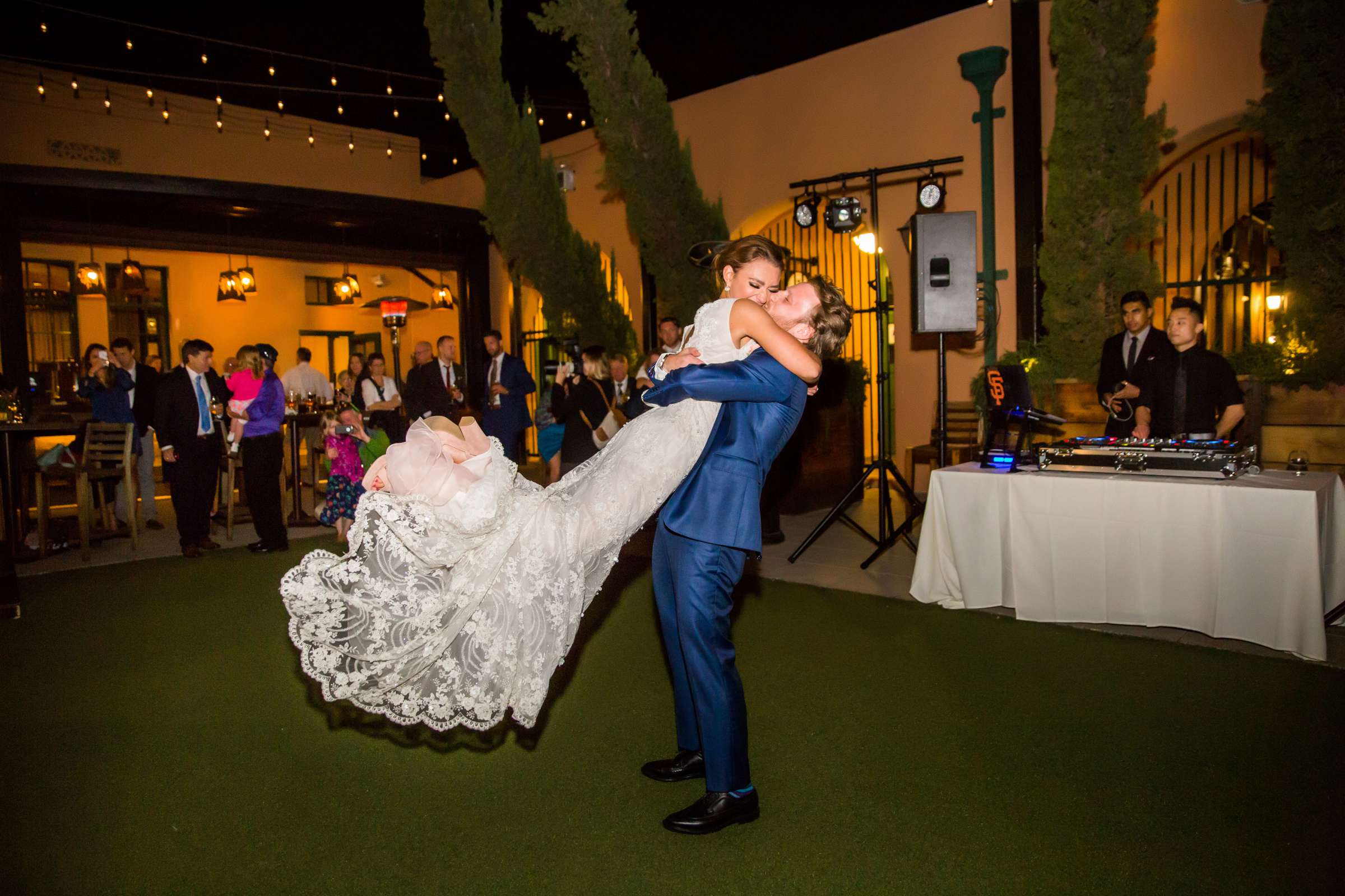 First Dance at Stone Brewing Liberty Station Wedding, Margaret and Christopher Wedding Photo #97 by True Photography