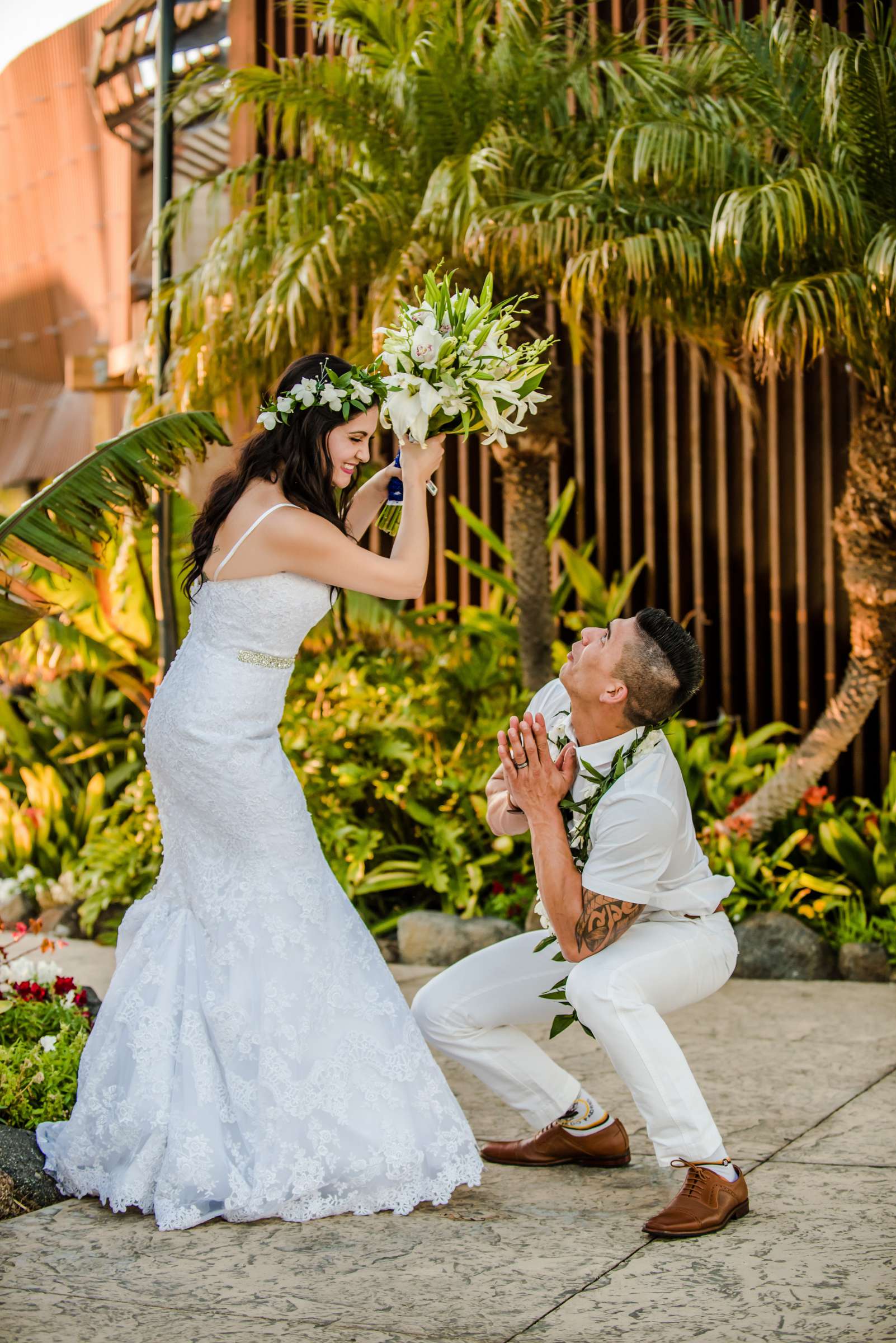Funny moment at Bali Hai Wedding, Danielle and Joshua Wedding Photo #23 by True Photography