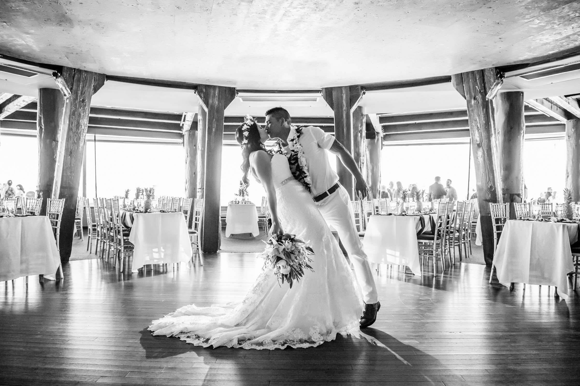Black and White photo at Bali Hai Wedding, Danielle and Joshua Wedding Photo #14 by True Photography