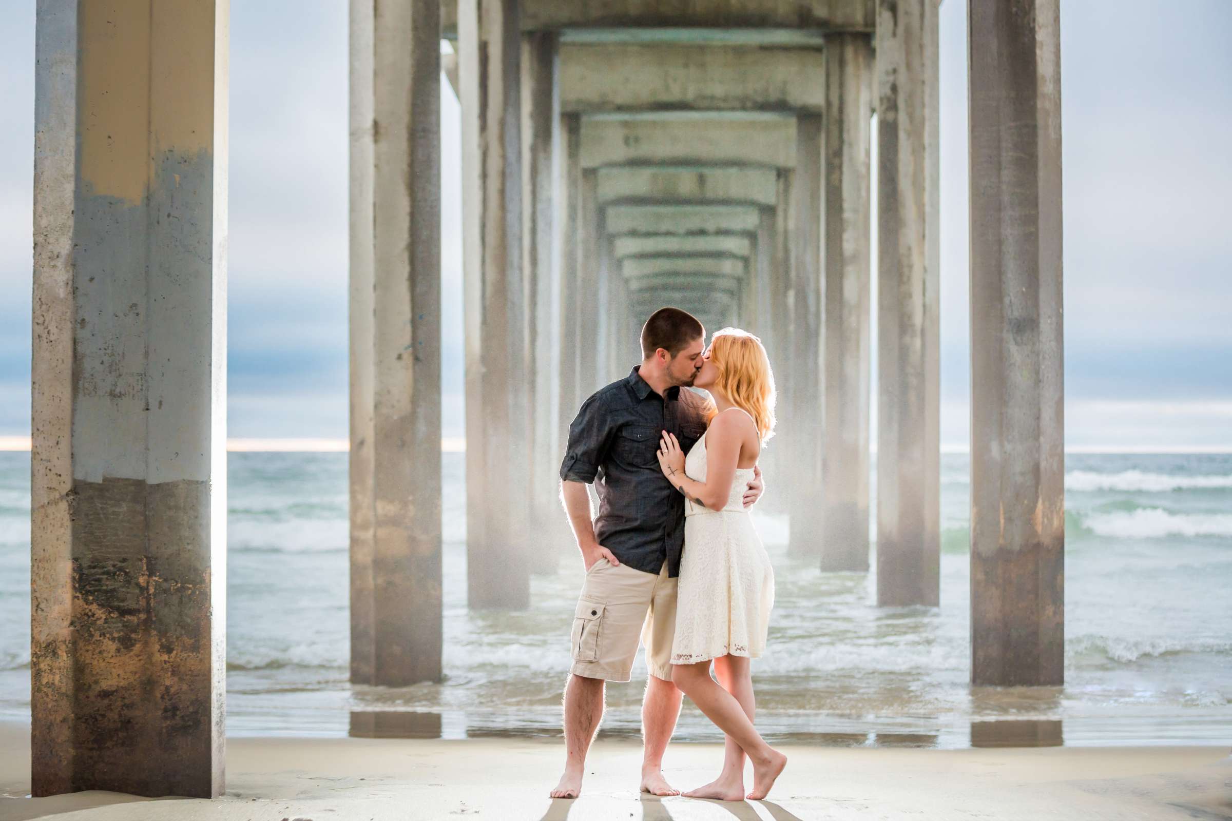 Scripps Seaside Forum Engagement, Caitlin and Tyler Engagement Photo #1 by True Photography