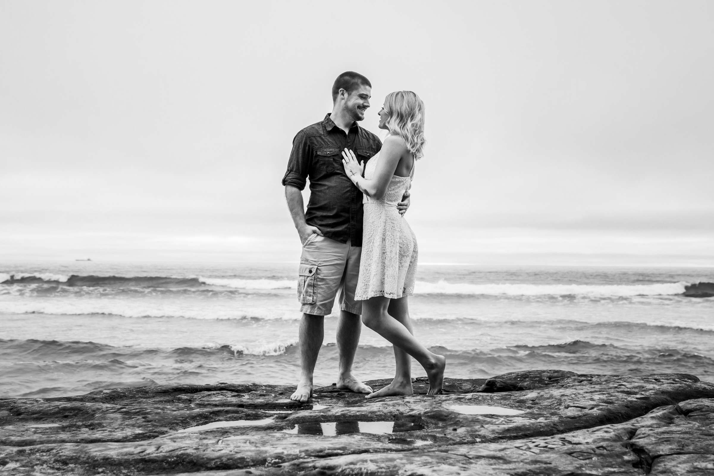 Scripps Seaside Forum Engagement, Caitlin and Tyler Engagement Photo #15 by True Photography