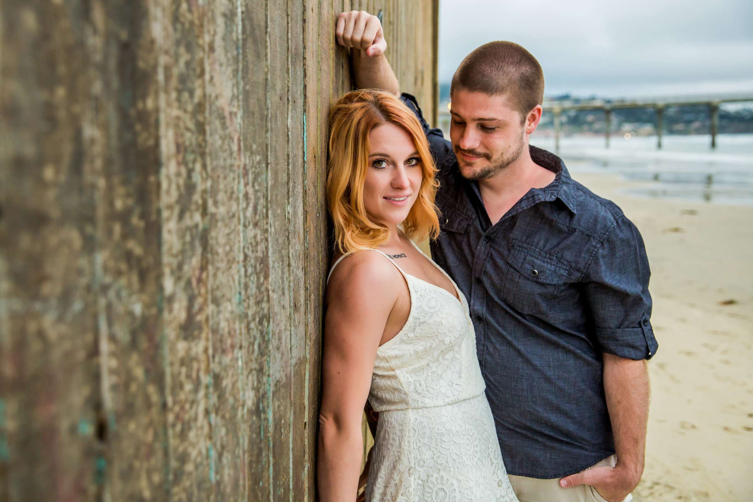 Scripps Seaside Forum Engagement, Caitlin and Tyler Engagement Photo #7 by True Photography