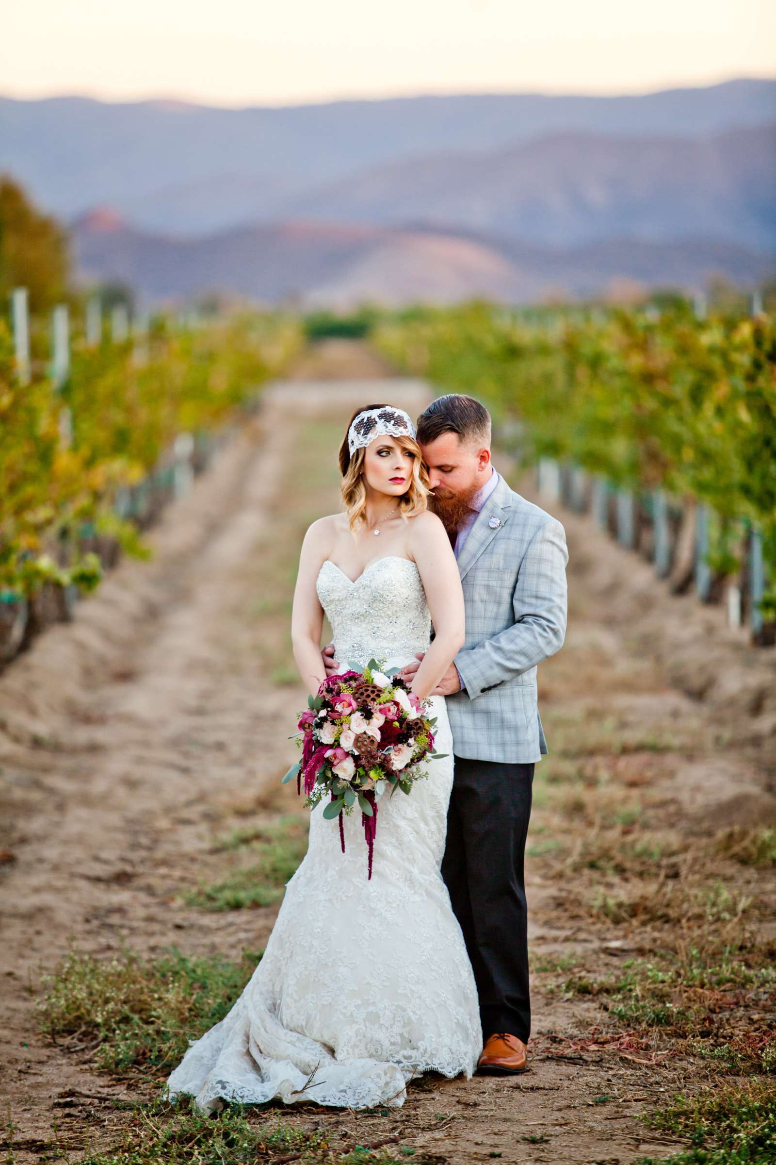 Ponte Estate Winery Wedding coordinated by Seven Stems Floral Design & Events, Rachel and Dustin Wedding Photo #362418 by True Photography