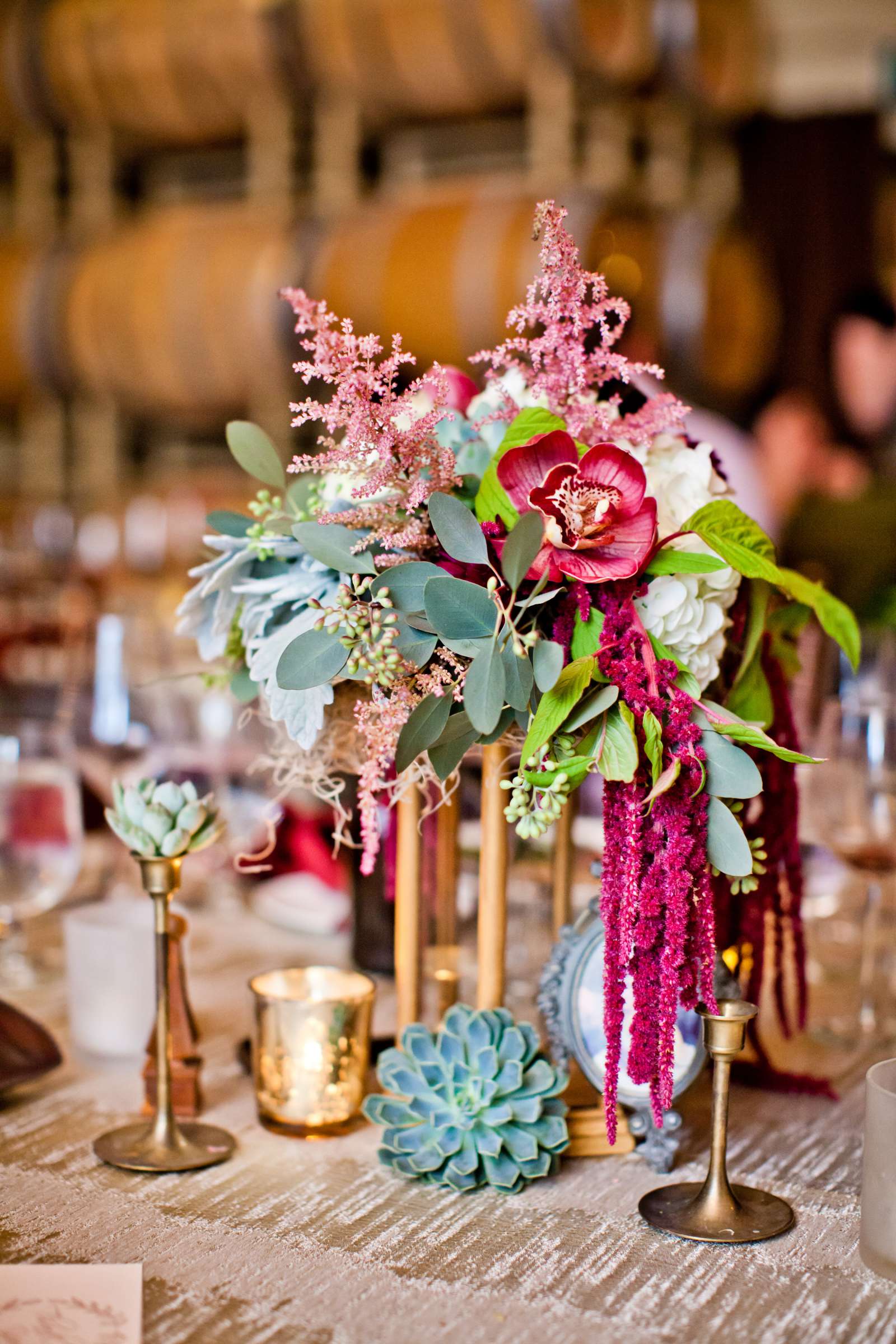 Ponte Estate Winery Wedding coordinated by Seven Stems Floral Design & Events, Rachel and Dustin Wedding Photo #362462 by True Photography
