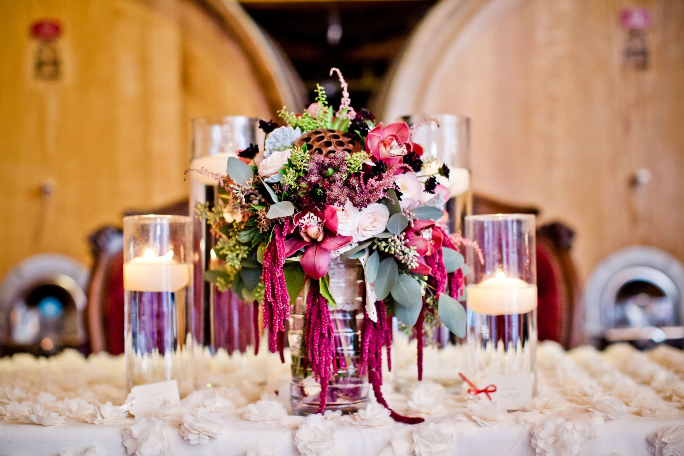 Ponte Estate Winery Wedding coordinated by Seven Stems Floral Design & Events, Rachel and Dustin Wedding Photo #362463 by True Photography