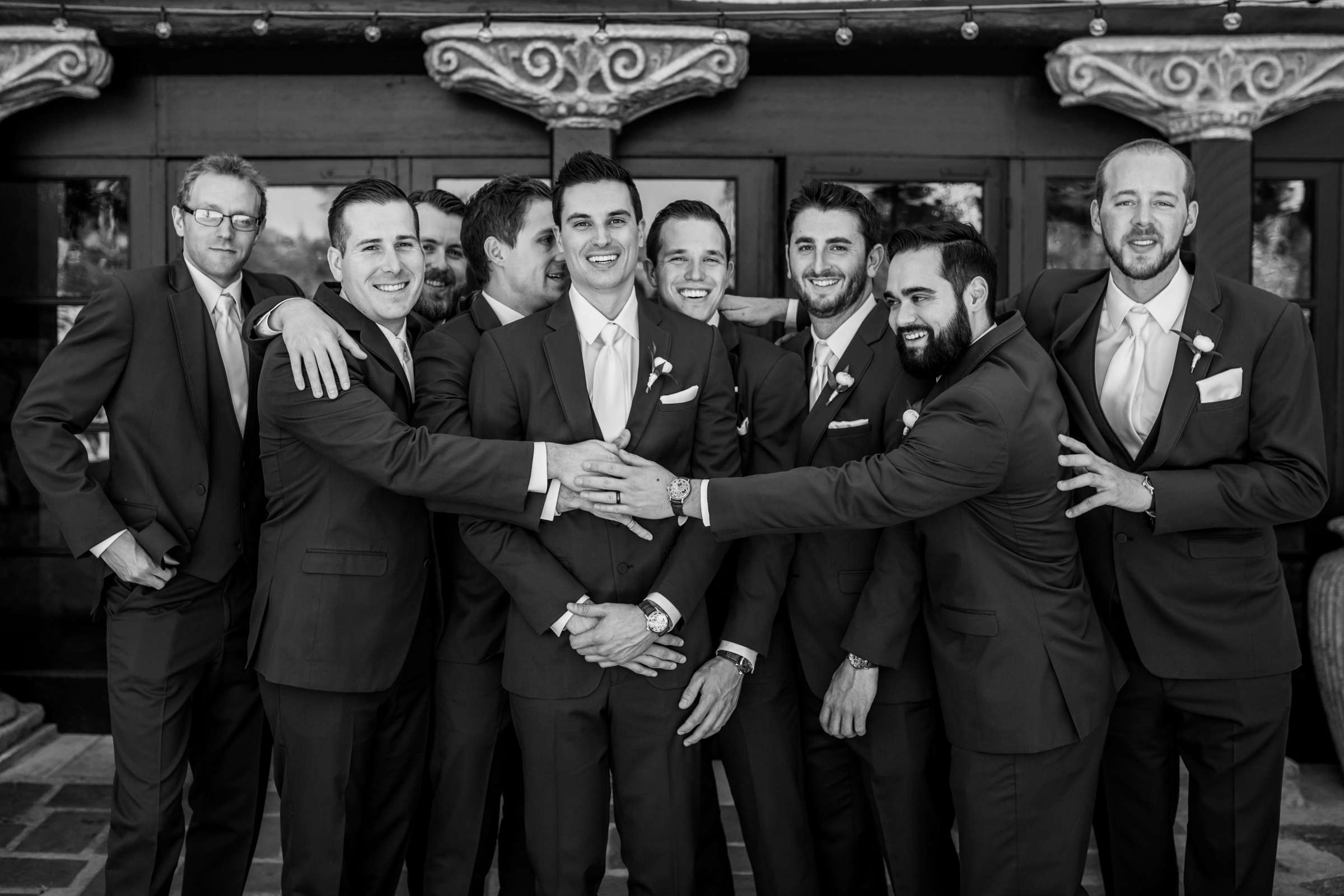 Groomsmen at Mt Woodson Castle Wedding coordinated by SD Weddings by Gina, Sarah and Nick Wedding Photo #59 by True Photography